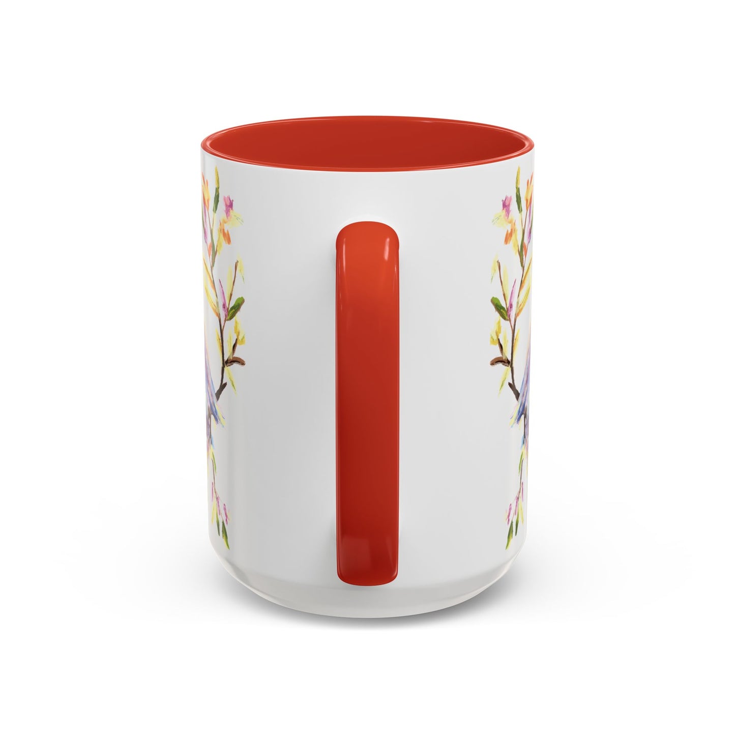 Watercolor Bird Two Tone Coffee Mug (11oz & 15oz)
