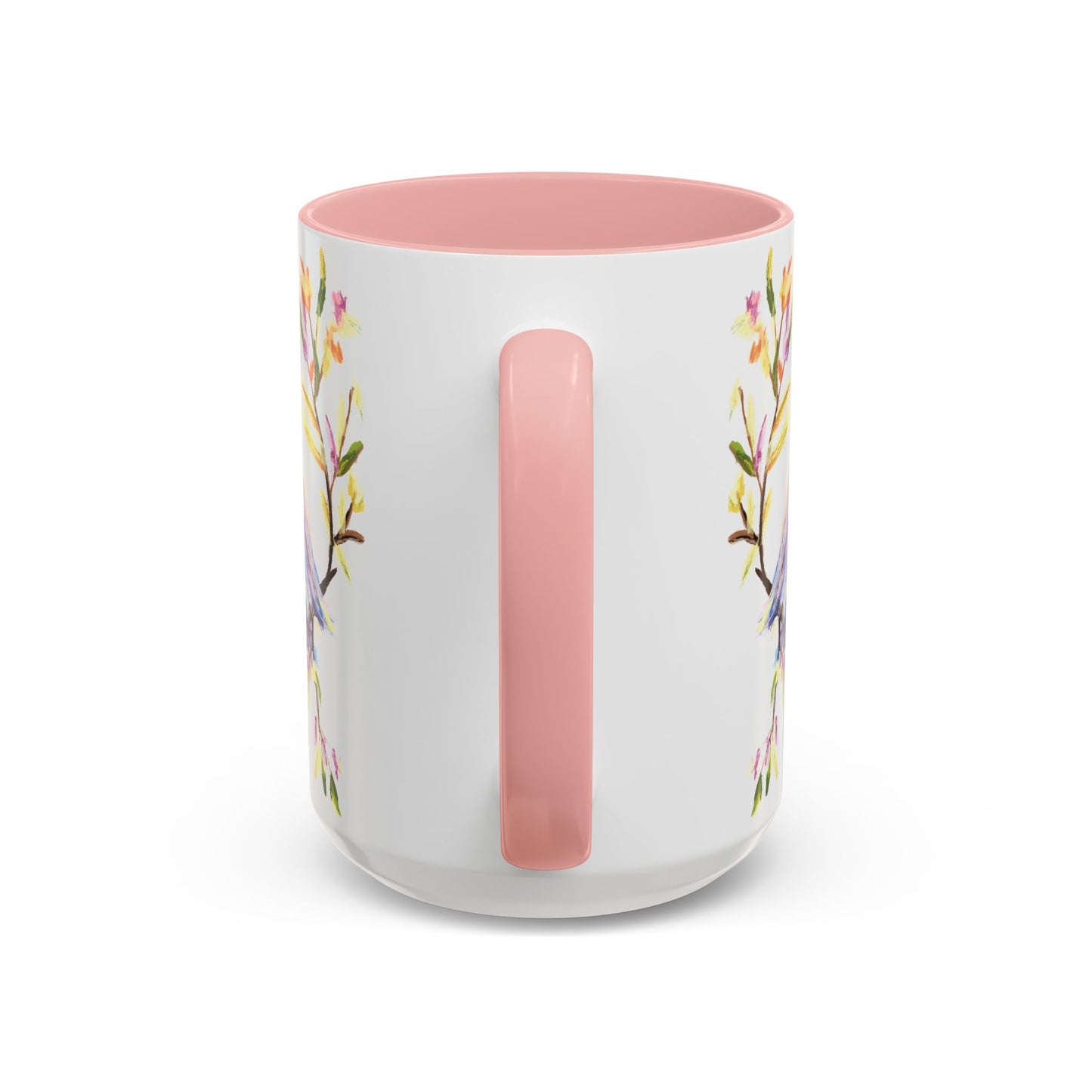 Watercolor Bird Two Tone Coffee Mug (11oz & 15oz)