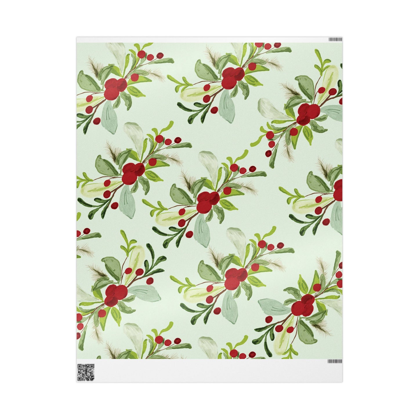 Holly Holiday Wrapping Paper - Eco-Friendly