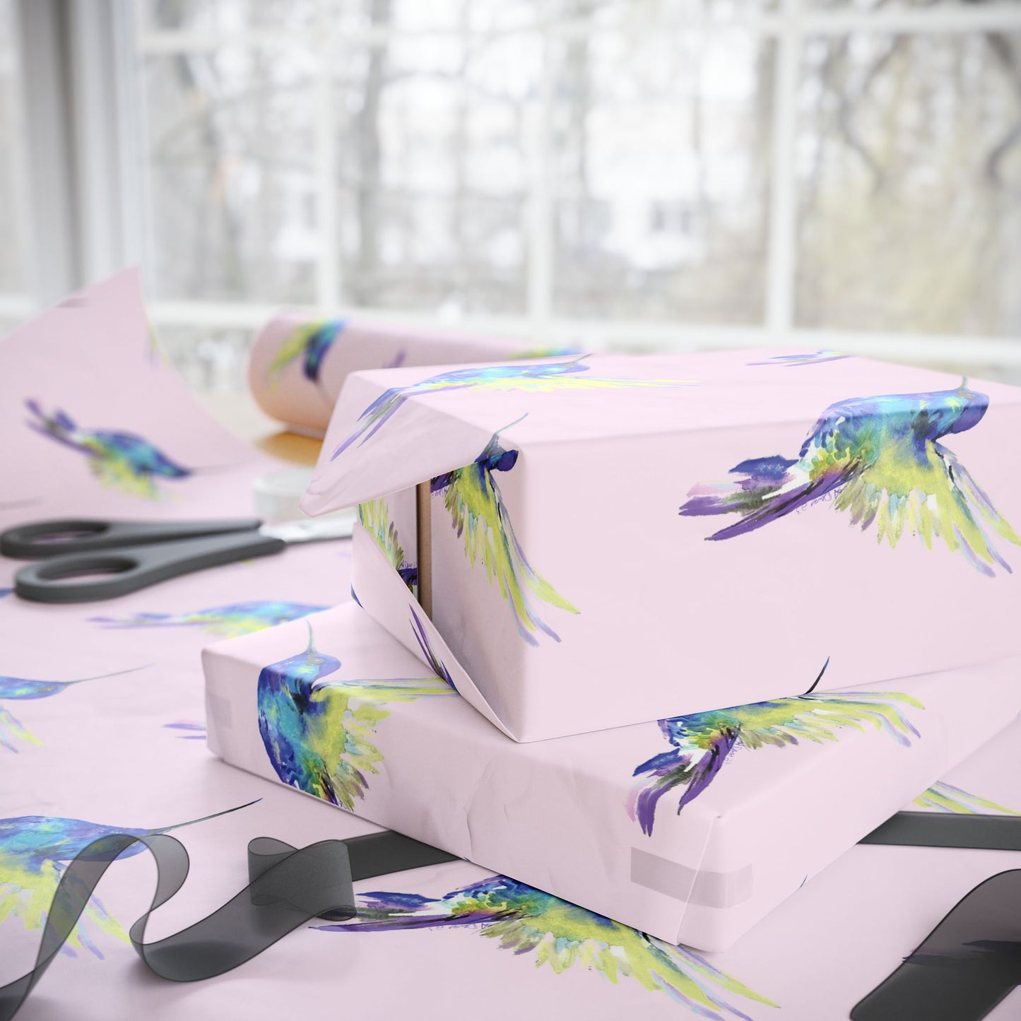 Whimsical Hummingbird Wrapping Paper | Eco-Friendly Wrap