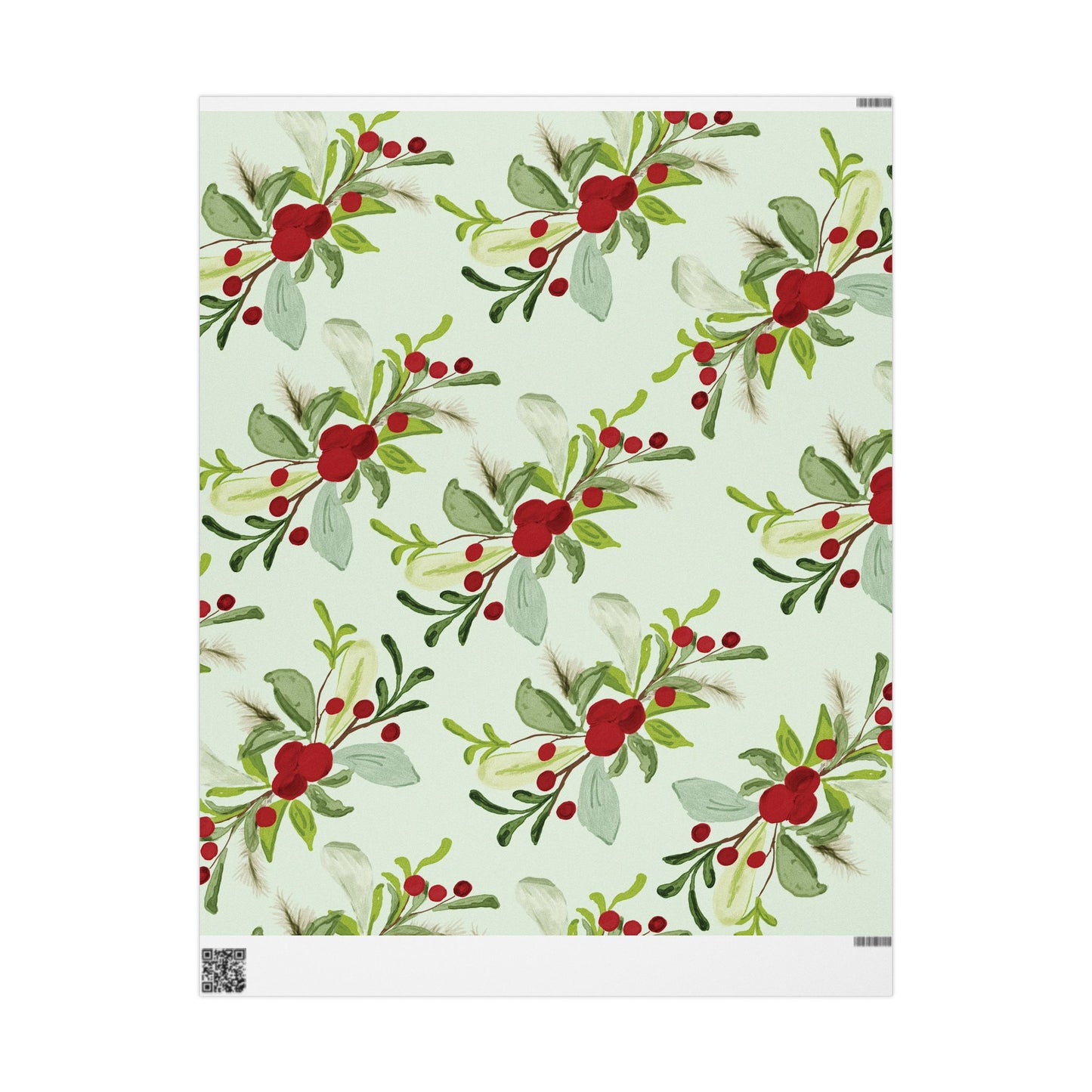 Holly Holiday Wrapping Paper - Eco-Friendly