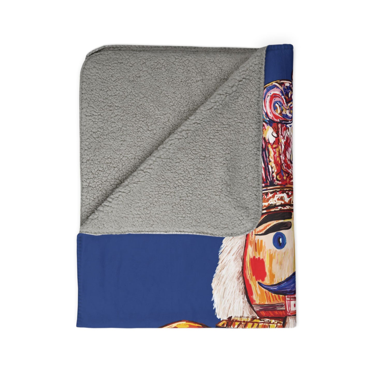 Nutcracker Fleece Sherpa Throw Blanket