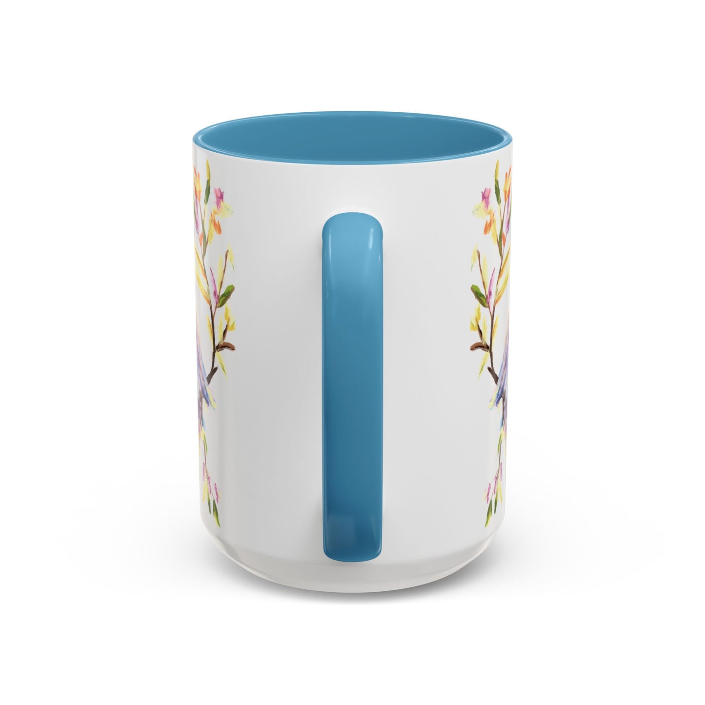 Watercolor Bird Two Tone Coffee Mug (11oz & 15oz)