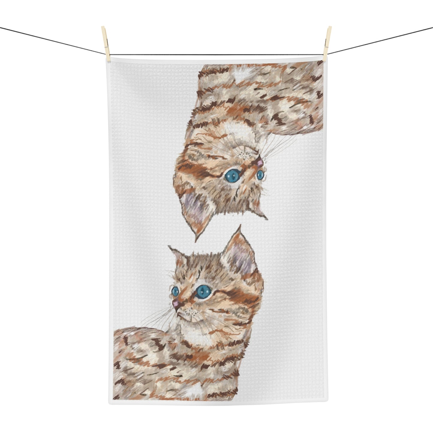 Kitten Microfiber Waffle Towel