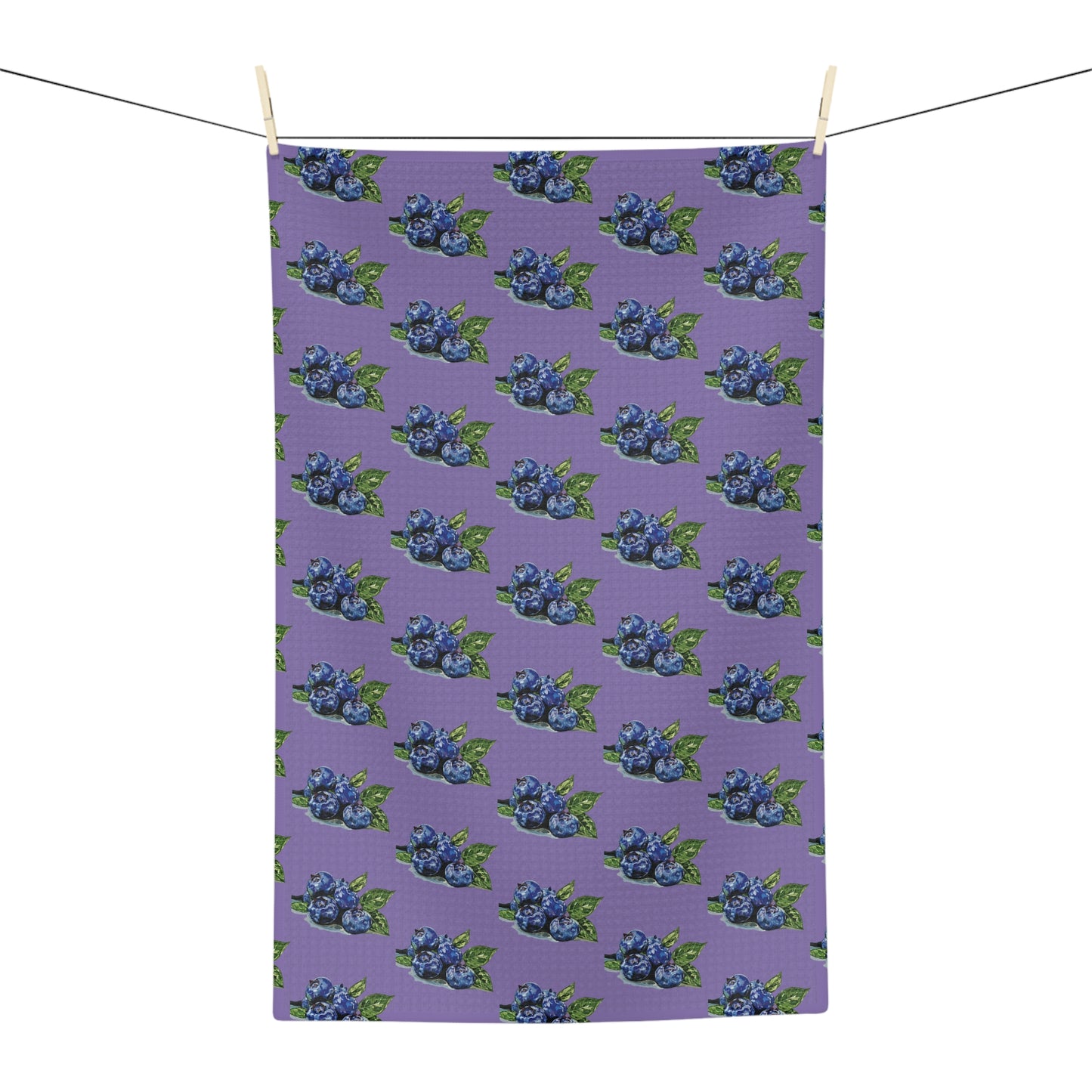 Blueberries Microfiber Waffle Towel