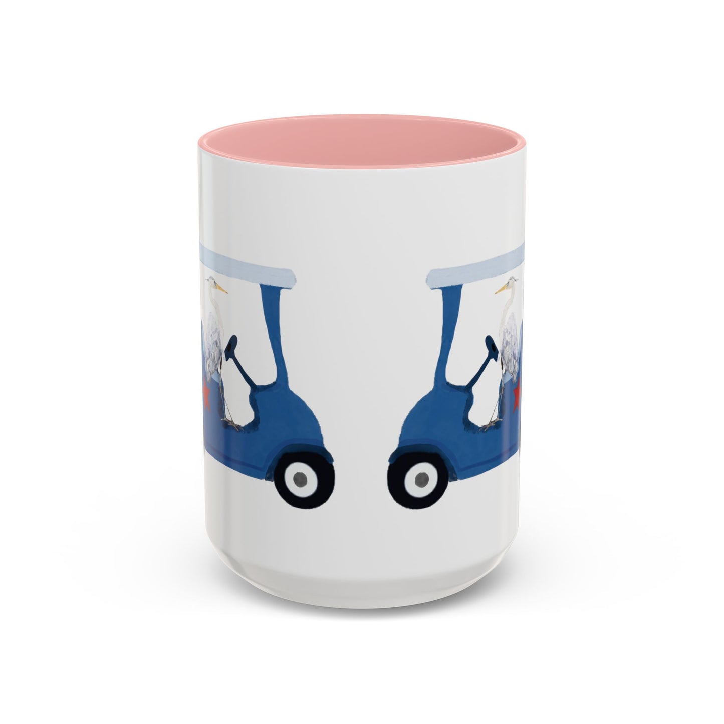Egret Golf Cart Two Tone Coffee Mug (11oz & 15oz) - Blue Cava