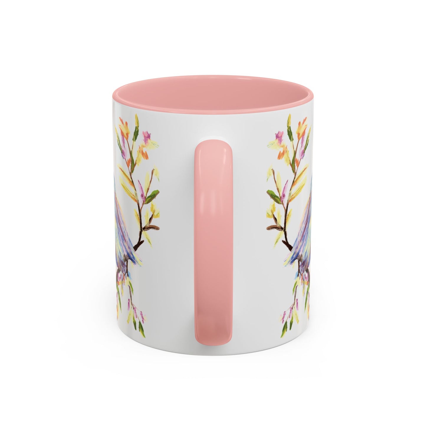 Watercolor Bird Two Tone Coffee Mug (11oz & 15oz)