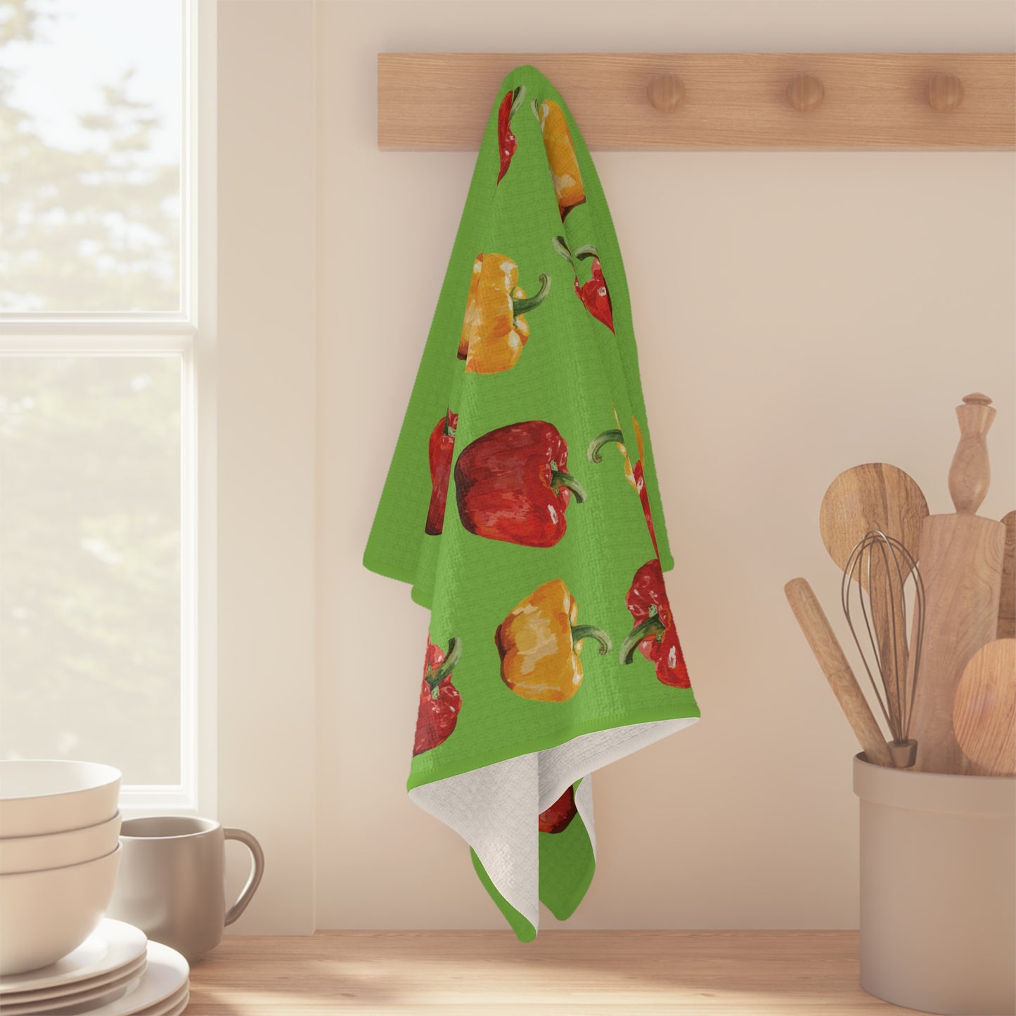 Bell Pepper Microfiber Waffle Towel