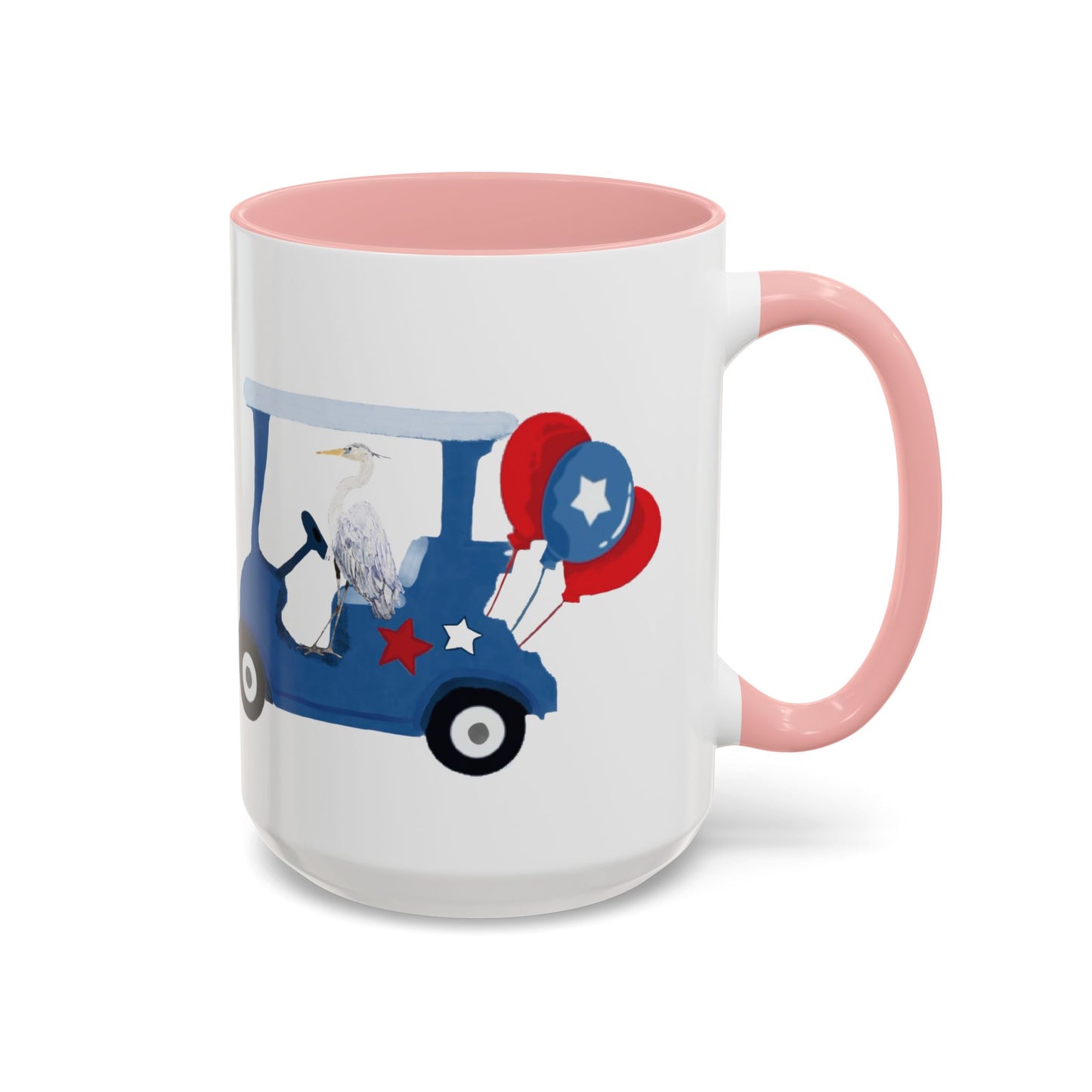 Egret Golf Cart Two Tone Coffee Mug (11oz & 15oz) - Blue Cava
