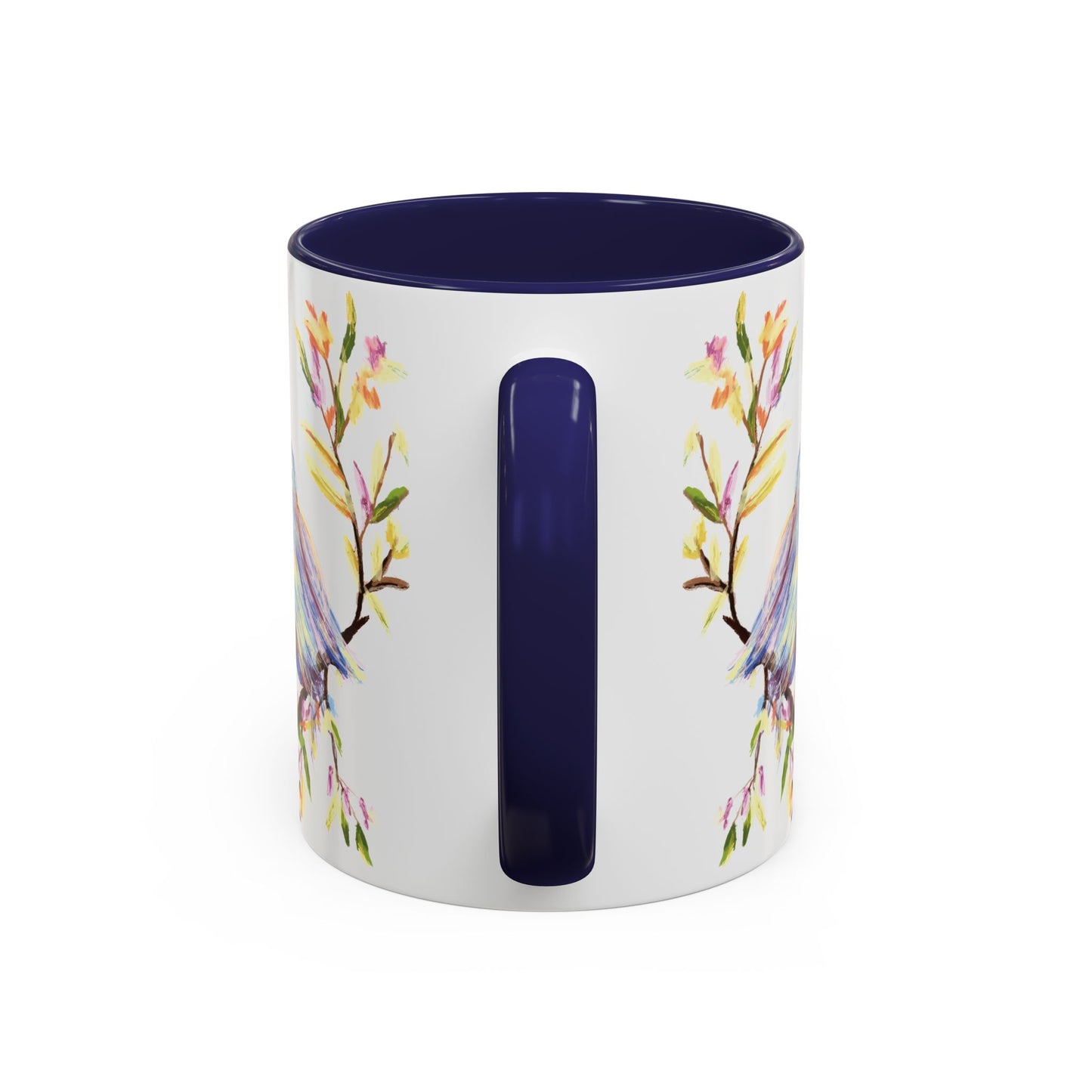 Watercolor Bird Two Tone Coffee Mug (11oz & 15oz)