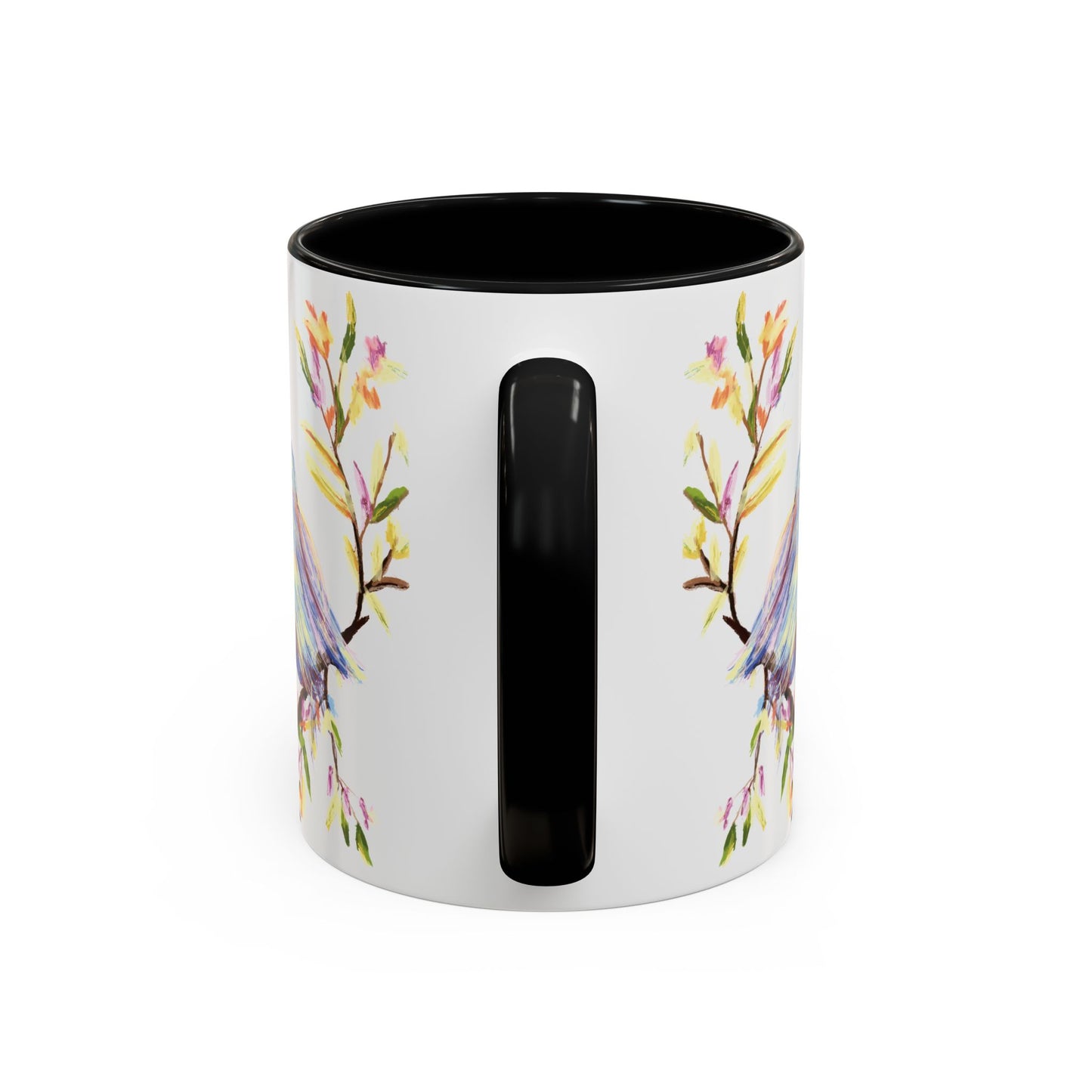 Watercolor Bird Two Tone Coffee Mug (11oz & 15oz)
