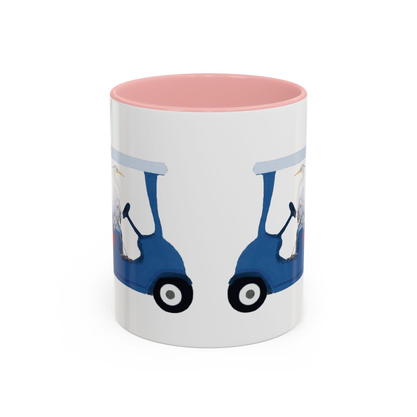 Egret Golf Cart Two Tone Coffee Mug (11oz & 15oz) - Blue Cava