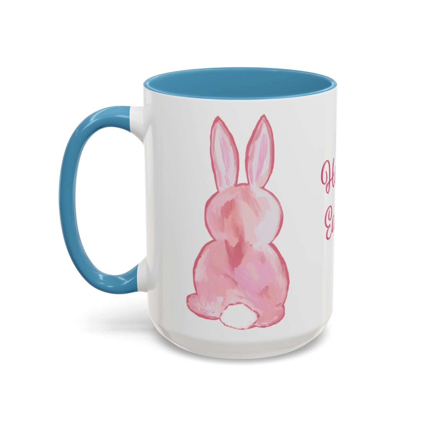 Easter Bunny Two Tone Ceramic Mugs (11oz & 15oz) - Blue Cava
