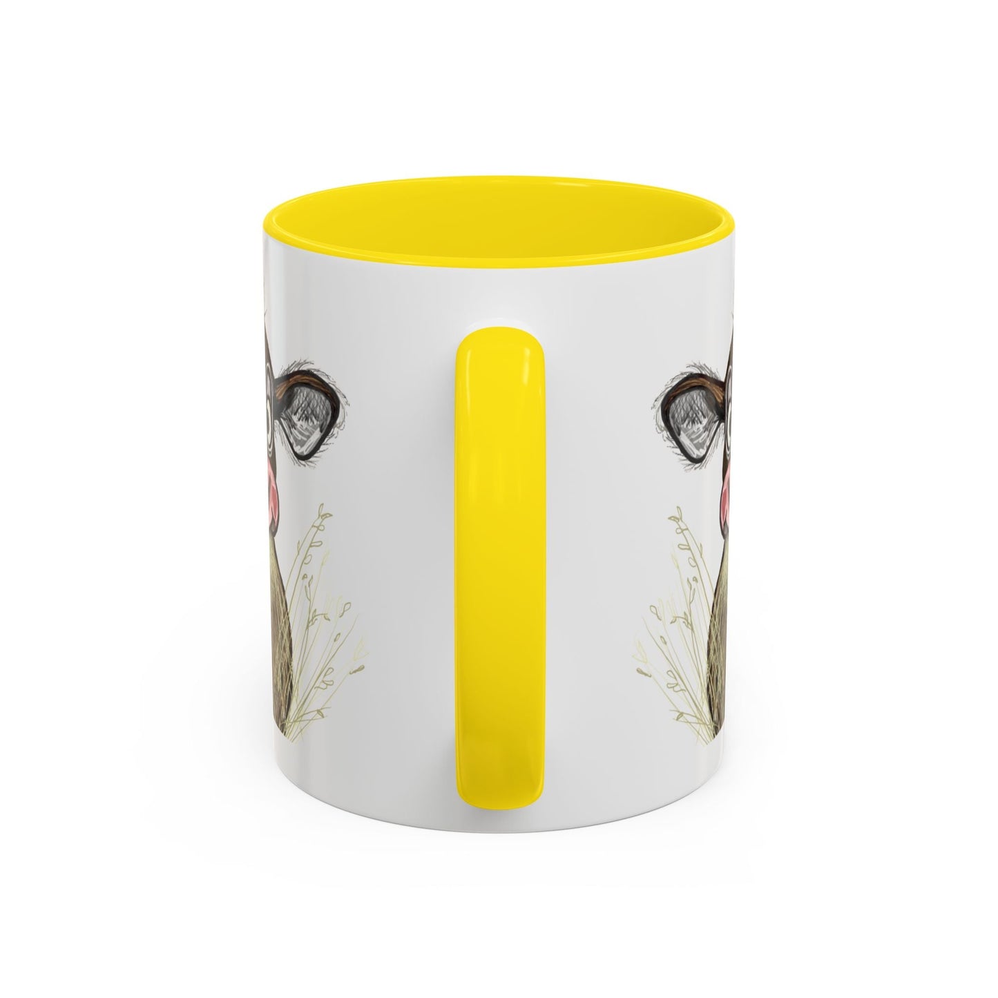 Adorable Farmhouse Cow Two Tone Ceramic Mug - 11 oz & 15 oz - Blue Cava