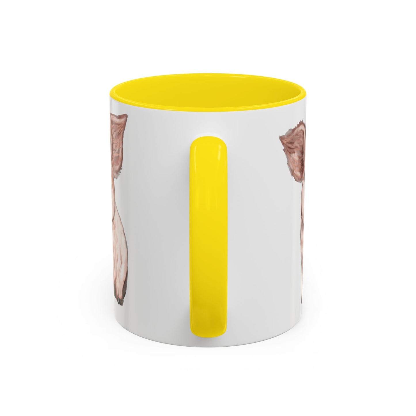 Adorable Piglet Two Tone Ceramic Mug - 11 oz & 15 oz - Blue Cava
