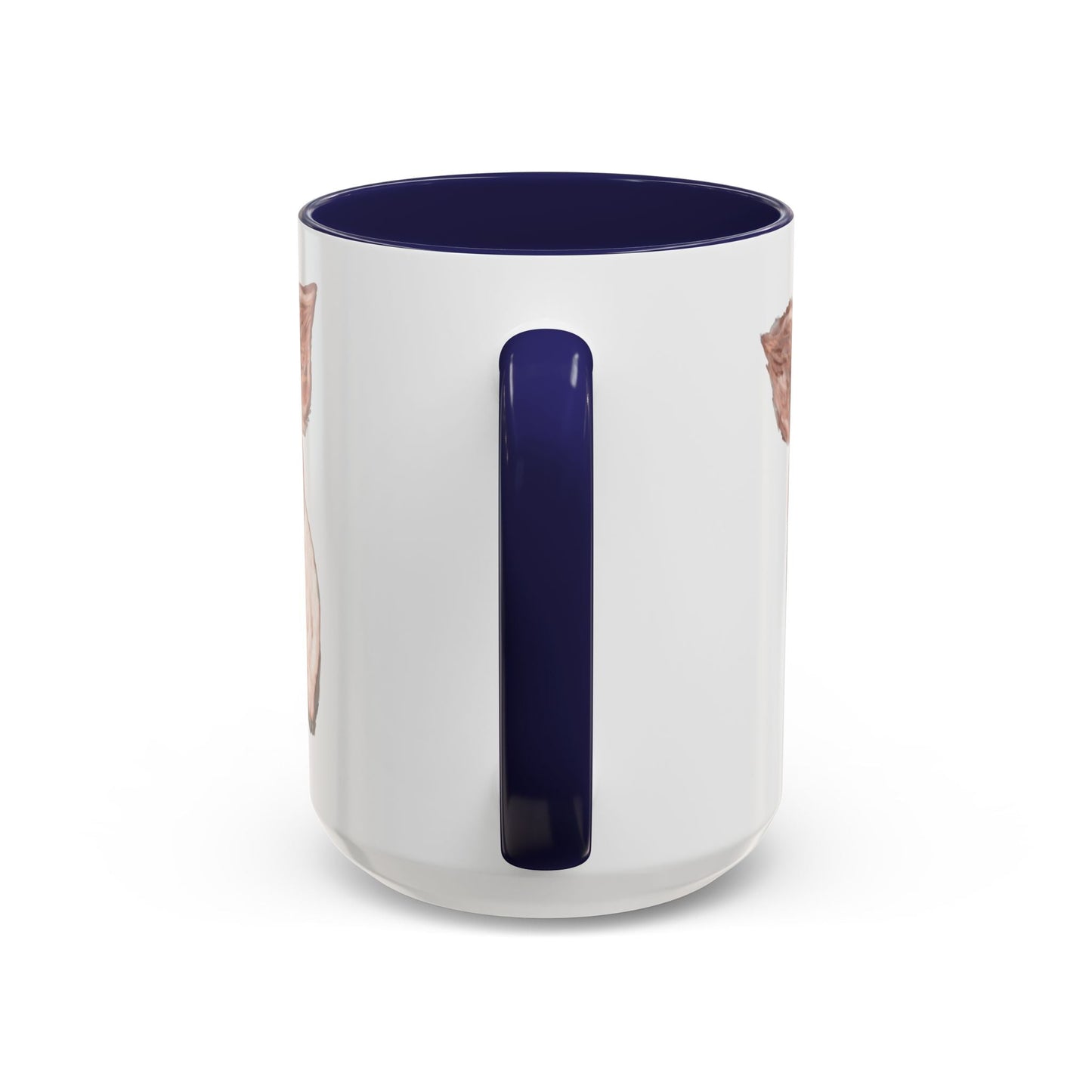 Adorable Piglet Two Tone Ceramic Mug - 11 oz & 15 oz - Blue Cava