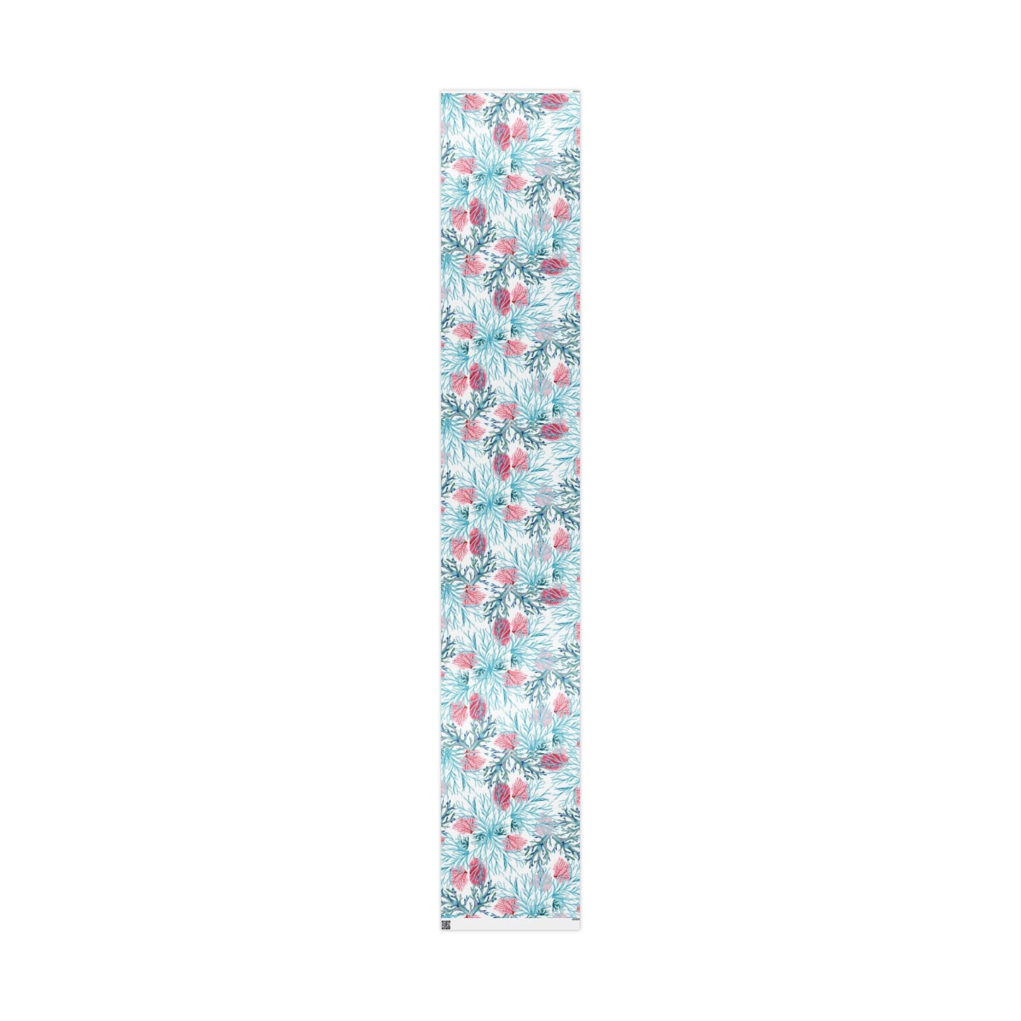 Aquatic Coral Wrapping Paper - Vibrant Coral Design for Gifting - Blue Cava