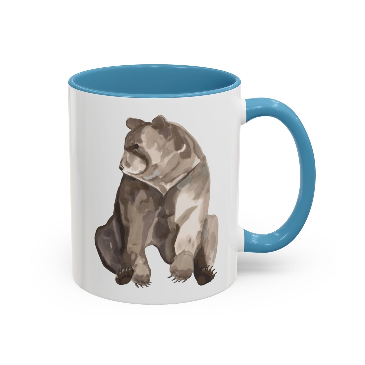 Artistic Bear Two Tone Ceramic Mug - 11oz & 15oz - Blue Cava