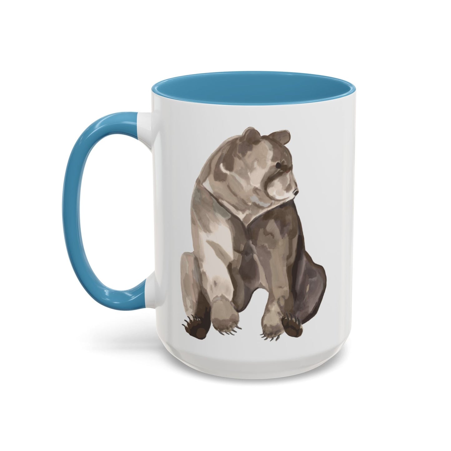 Artistic Bear Two Tone Ceramic Mug - 11oz & 15oz - Blue Cava