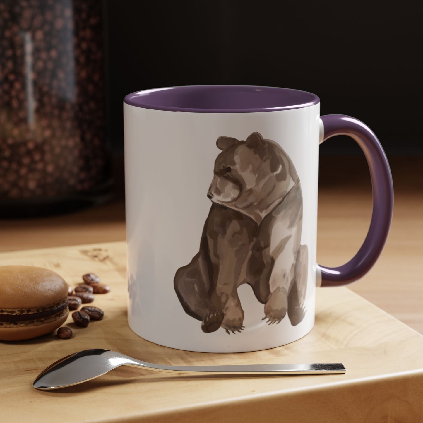 Artistic Bear Two Tone Ceramic Mug - 11oz & 15oz - Blue Cava