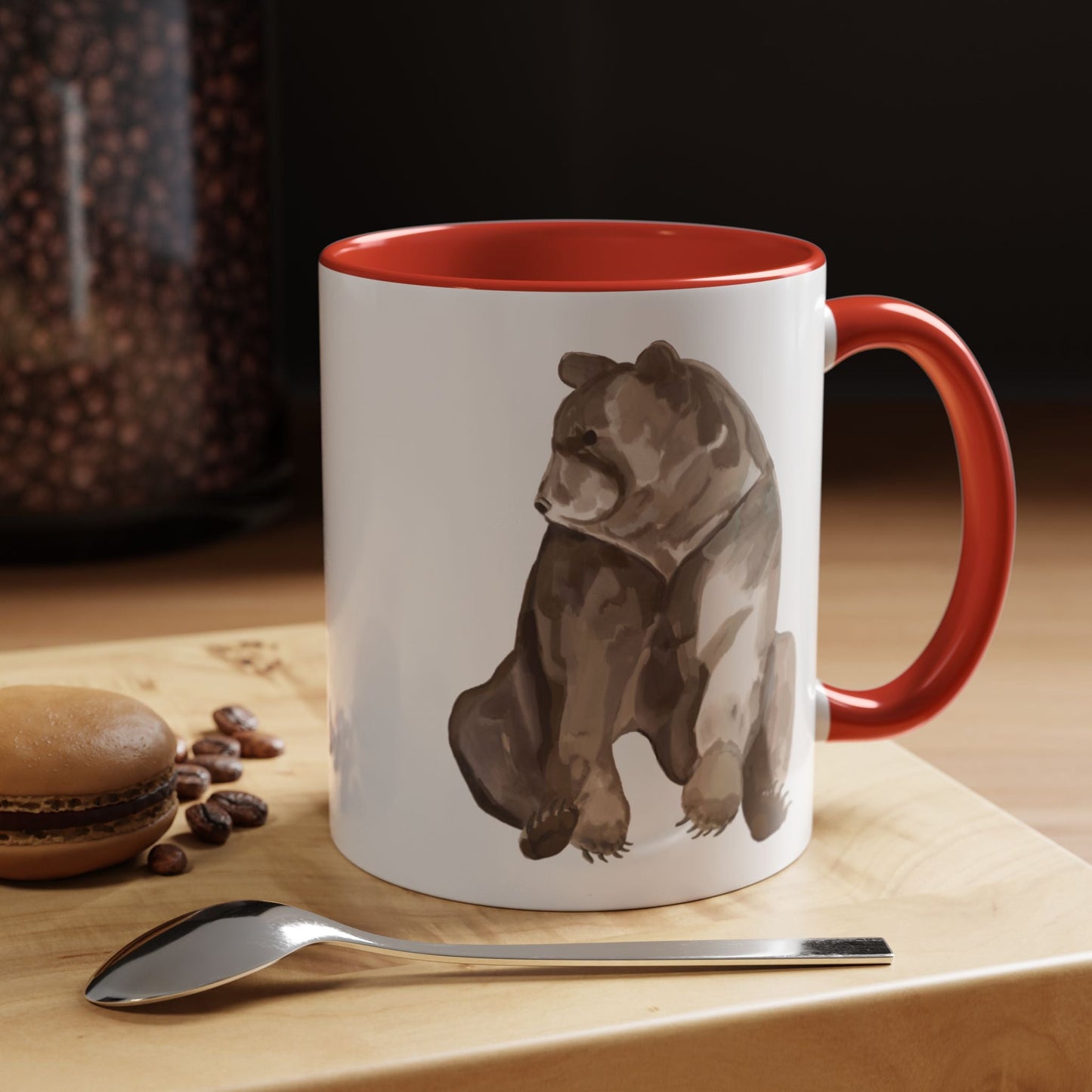 Artistic Bear Two Tone Ceramic Mug - 11oz & 15oz - Blue Cava
