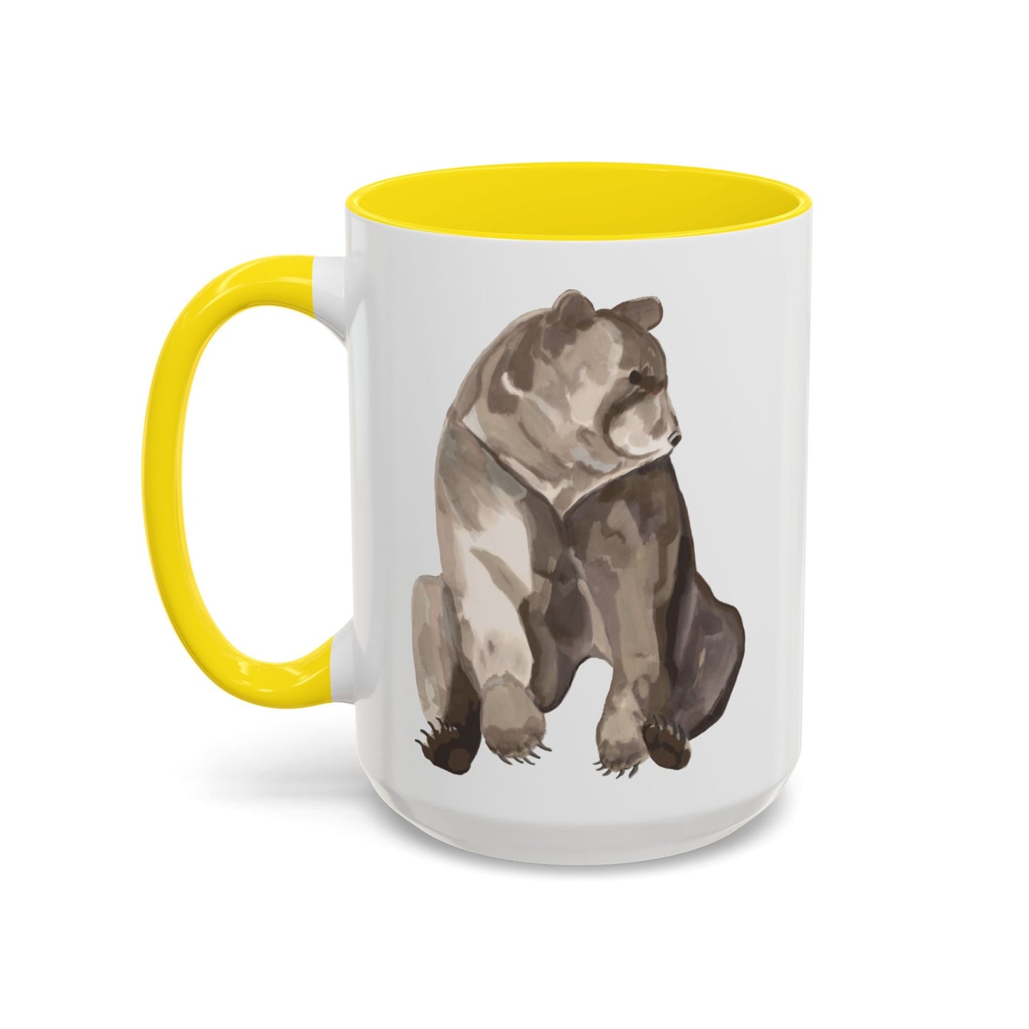 Artistic Bear Two Tone Ceramic Mug - 11oz & 15oz - Blue Cava