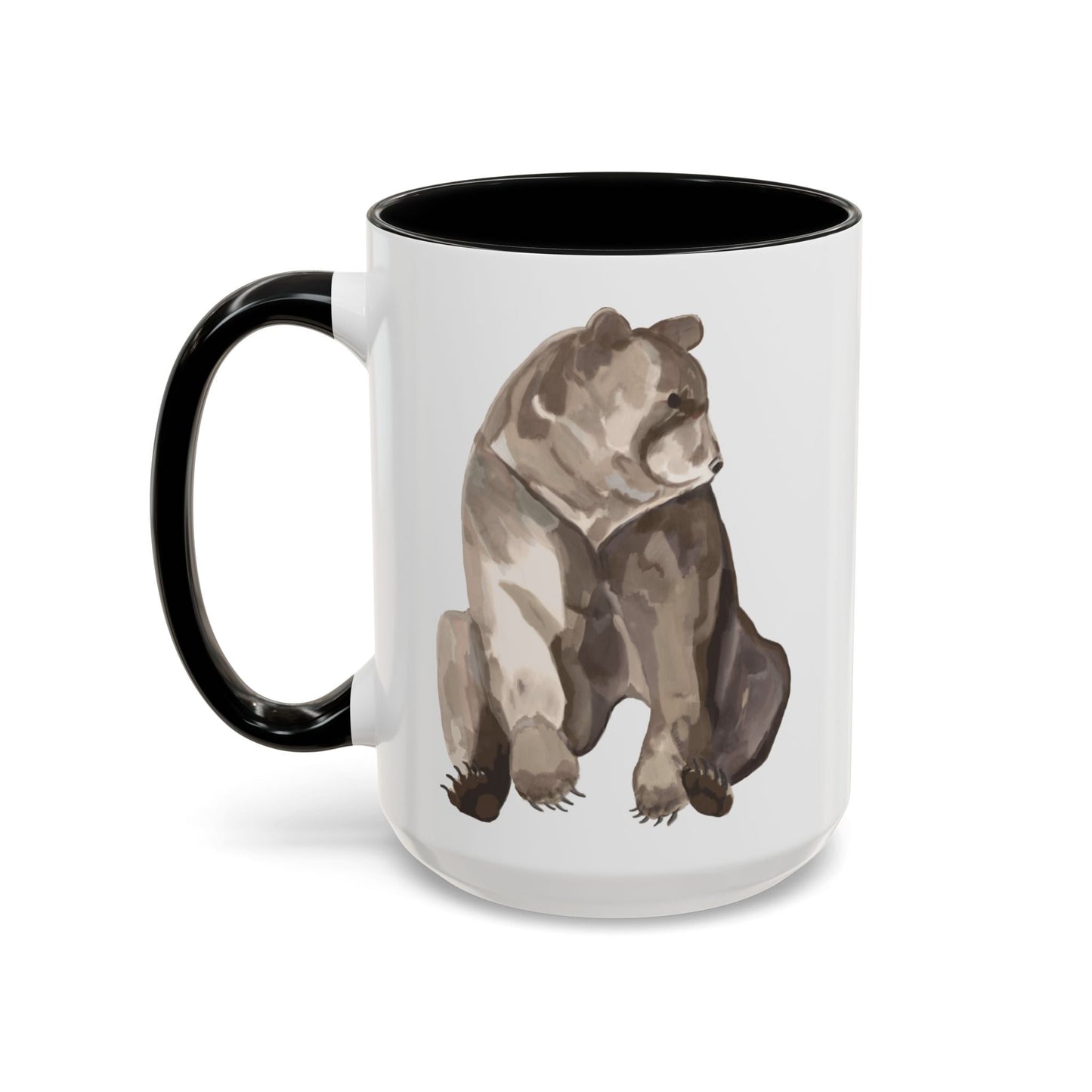 Artistic Bear Two Tone Ceramic Mug - 11oz & 15oz - Blue Cava