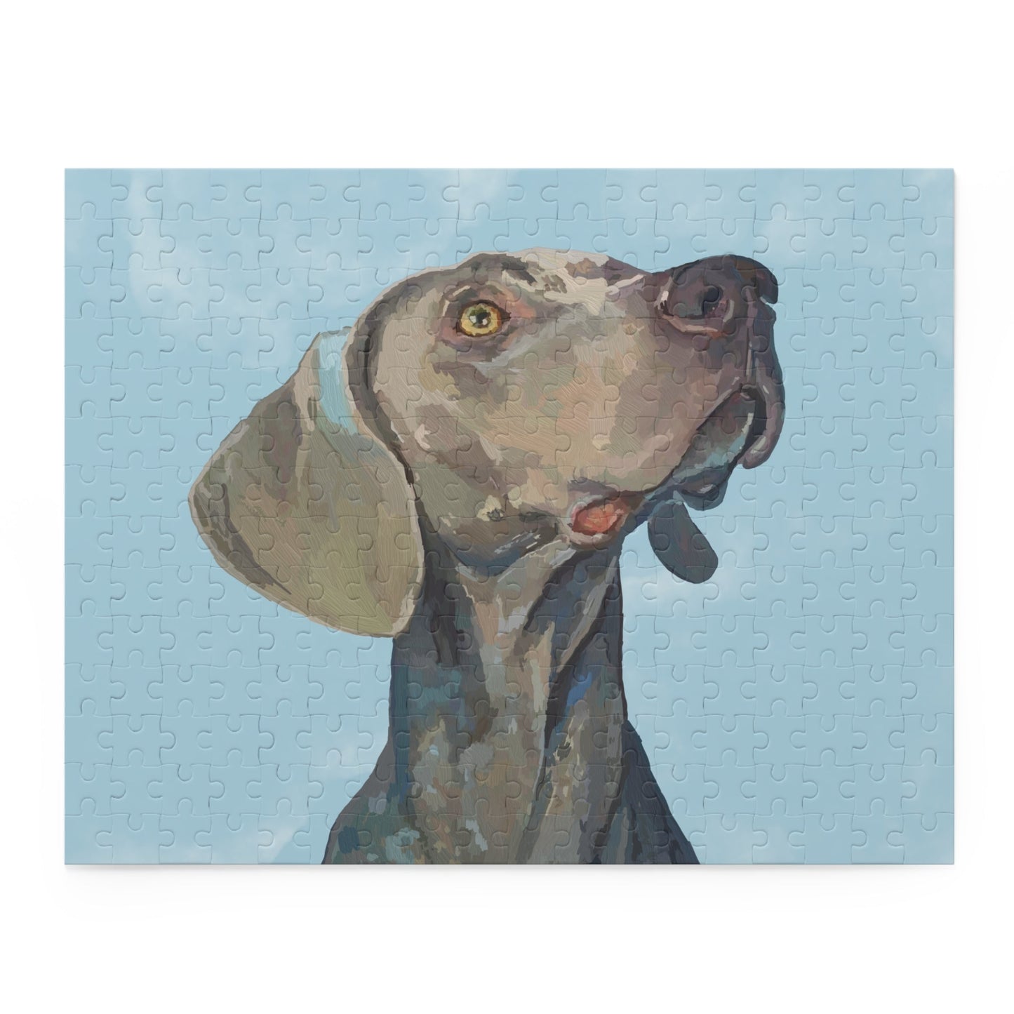 Artistic Weimaraner Dog Puzzles - Blue Cava