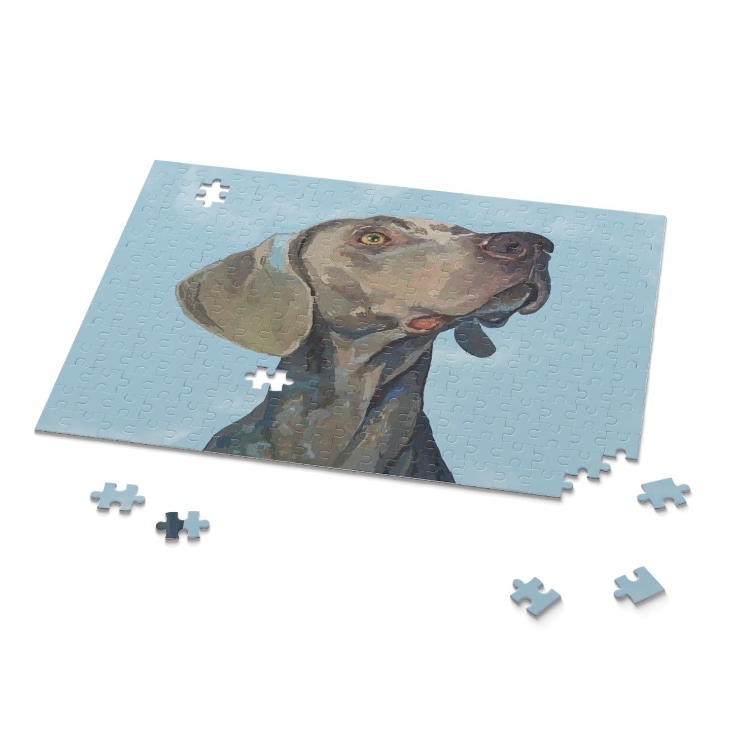 Artistic Weimaraner Dog Puzzles - Blue Cava