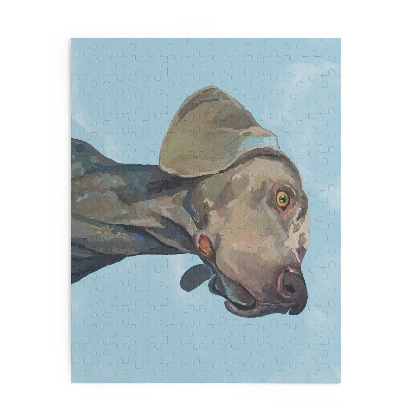 Artistic Weimaraner Dog Puzzles - Blue Cava