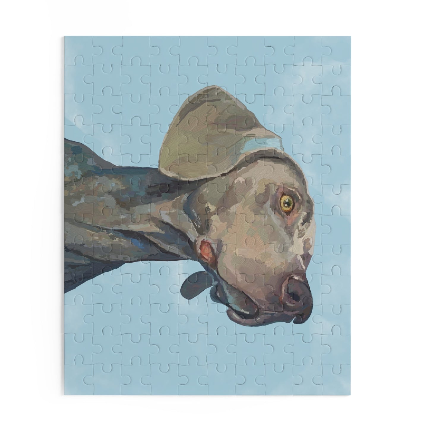 Artistic Weimaraner Dog Puzzles - Blue Cava