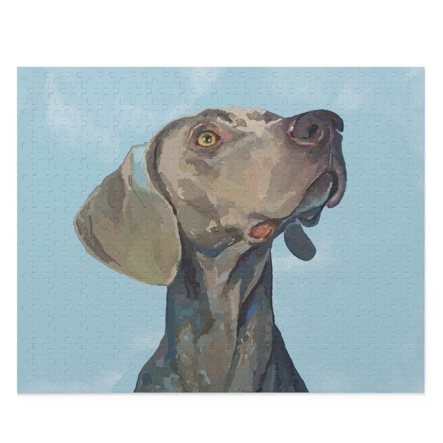 Artistic Weimaraner Dog Puzzles - Blue Cava