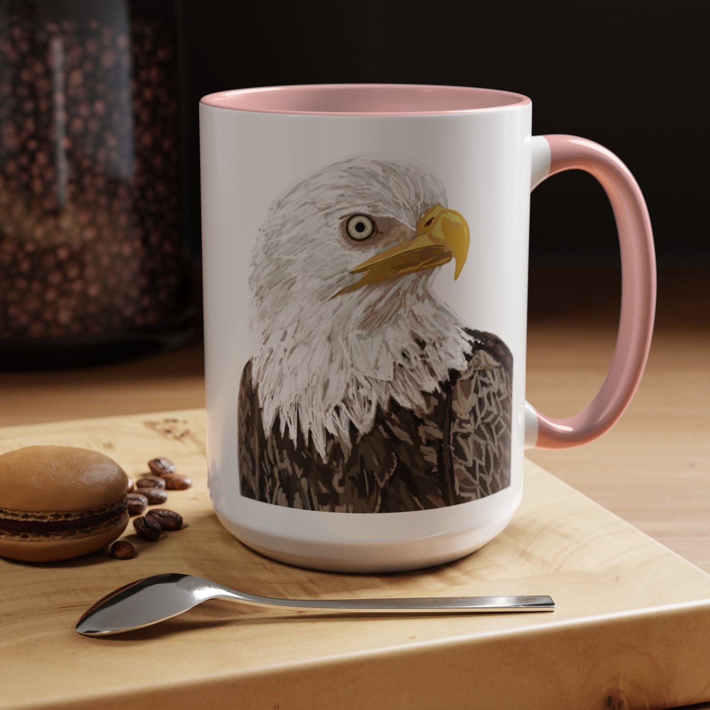 Bald Eagle Two Tone Ceramic Mug - 11oz & 15oz - Blue Cava