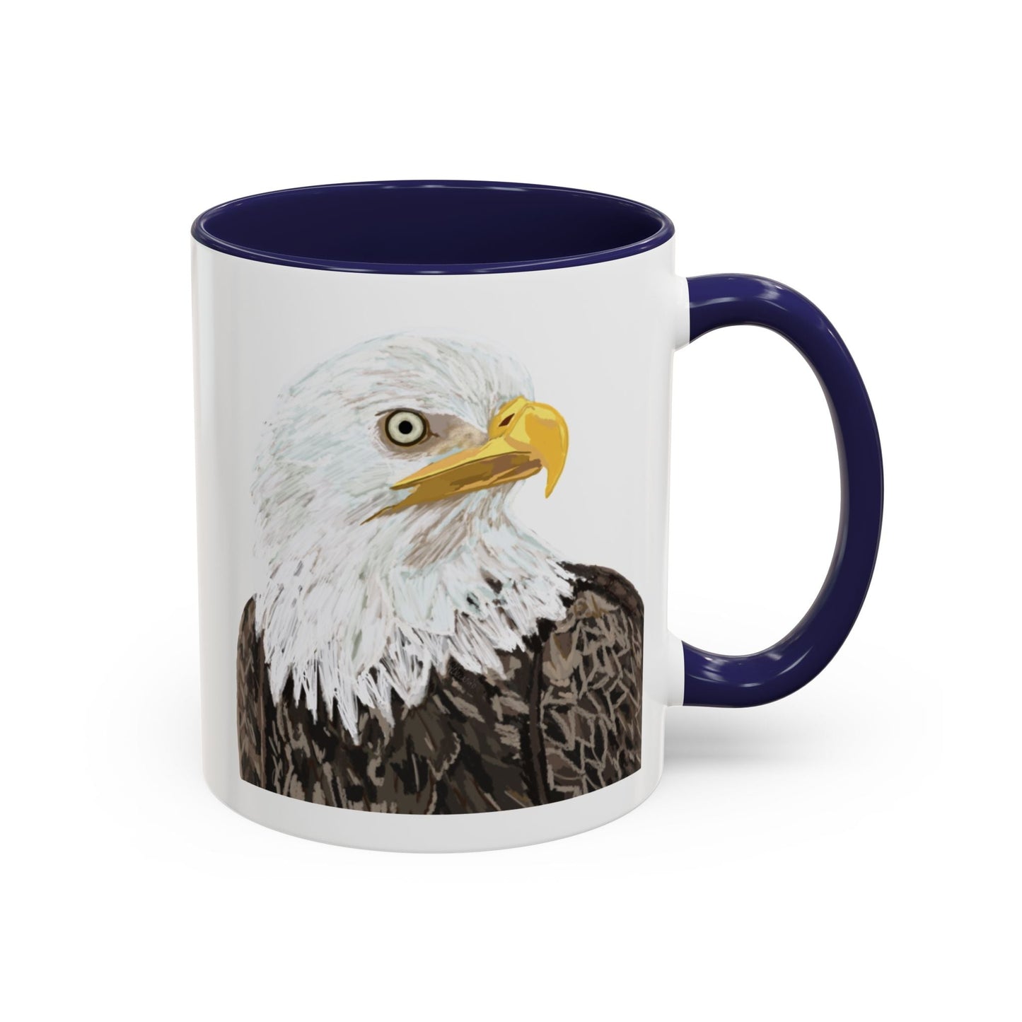 Bald Eagle Two Tone Ceramic Mug - 11oz & 15oz - Blue Cava