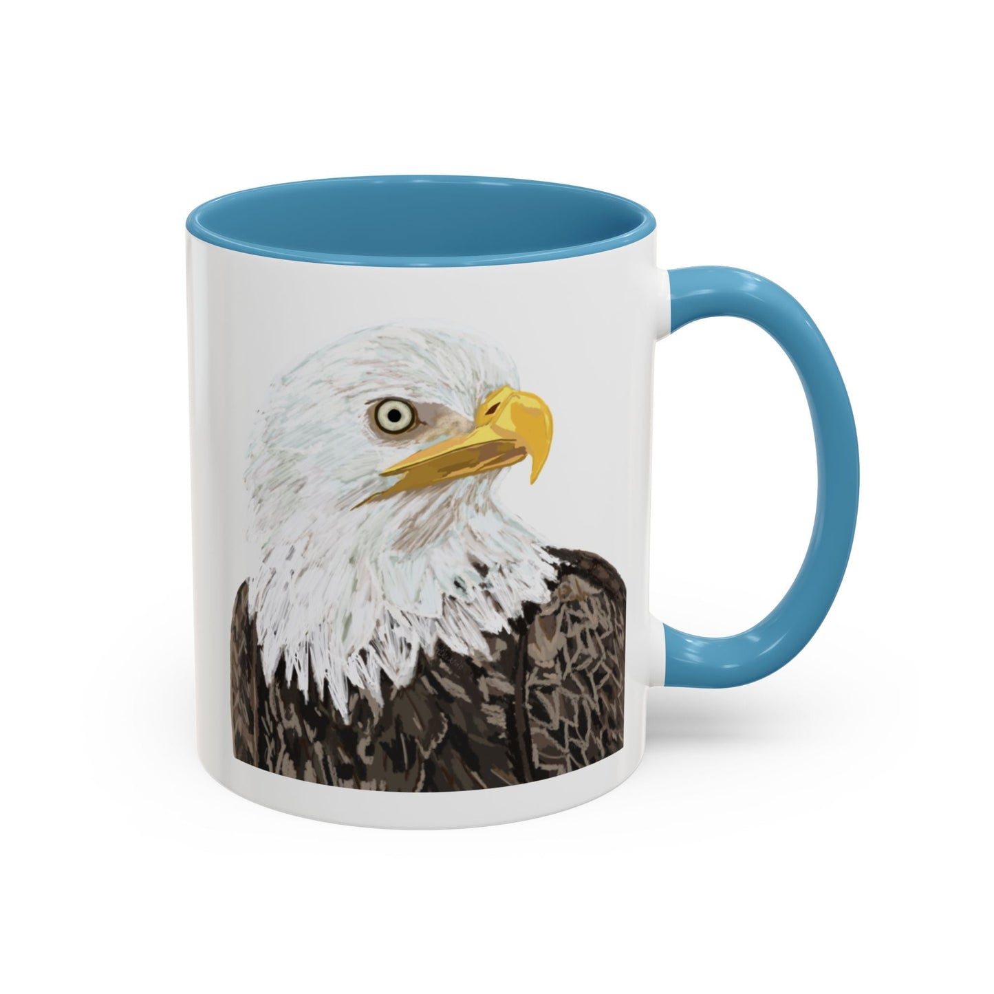 Bald Eagle Two Tone Ceramic Mug - 11oz & 15oz - Blue Cava