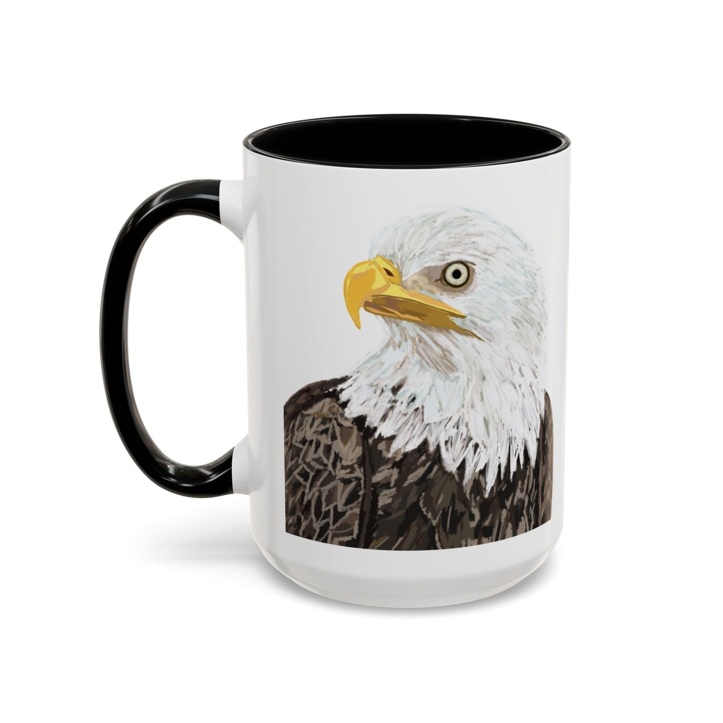 Bald Eagle Two Tone Ceramic Mug - 11oz & 15oz - Blue Cava