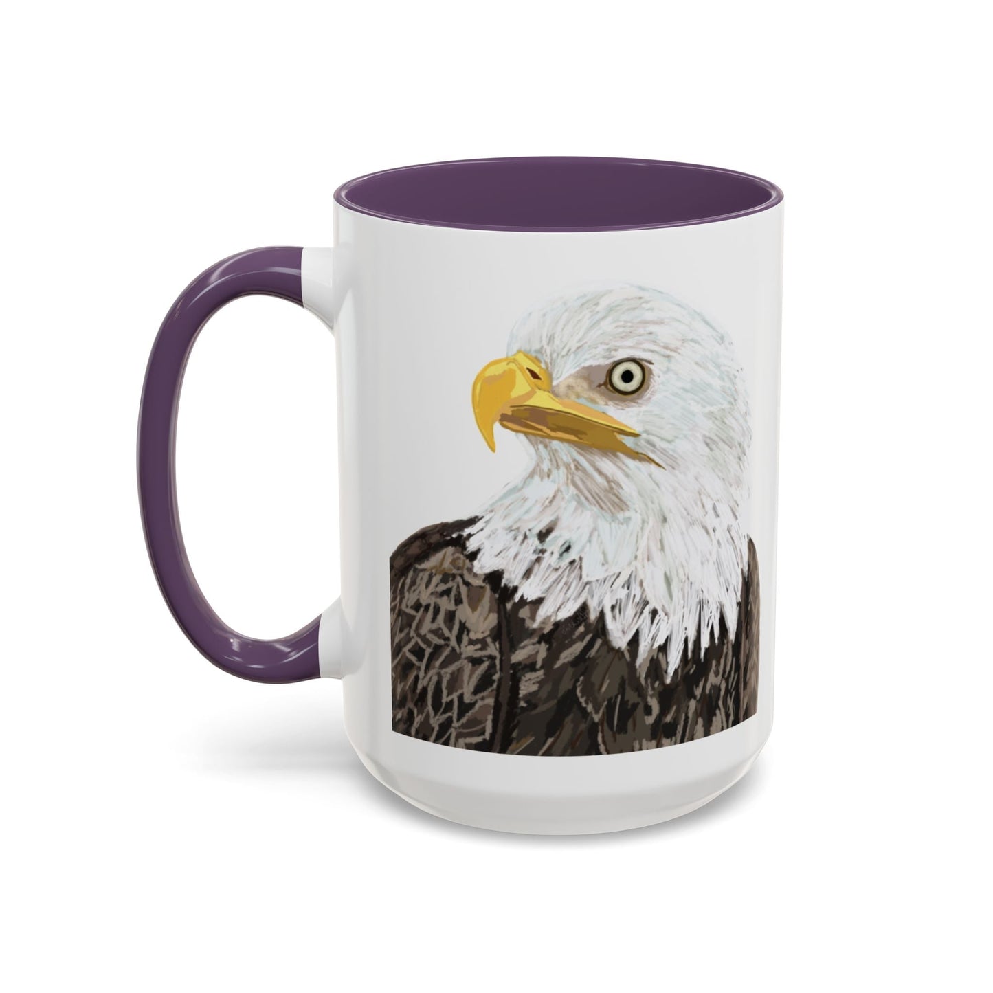 Bald Eagle Two Tone Ceramic Mug - 11oz & 15oz - Blue Cava