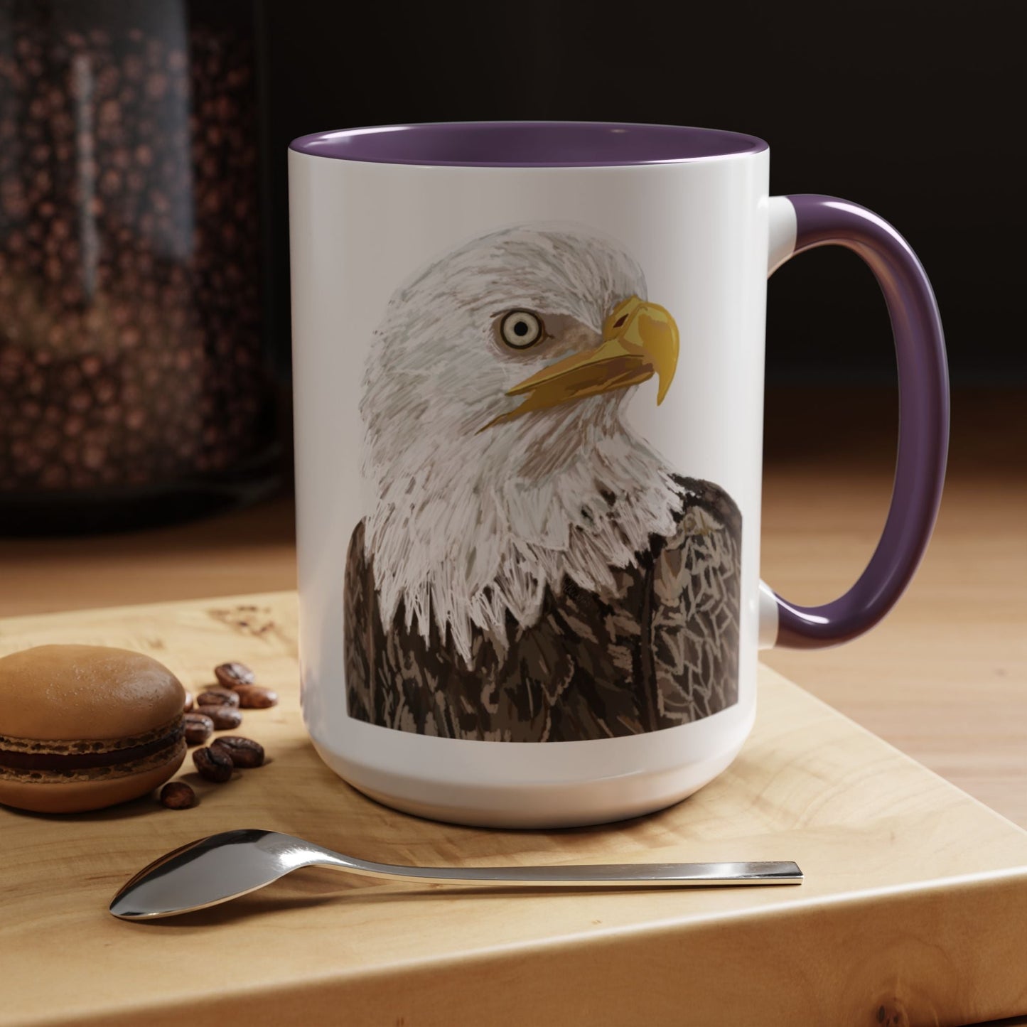 Bald Eagle Two Tone Ceramic Mug - 11oz & 15oz - Blue Cava