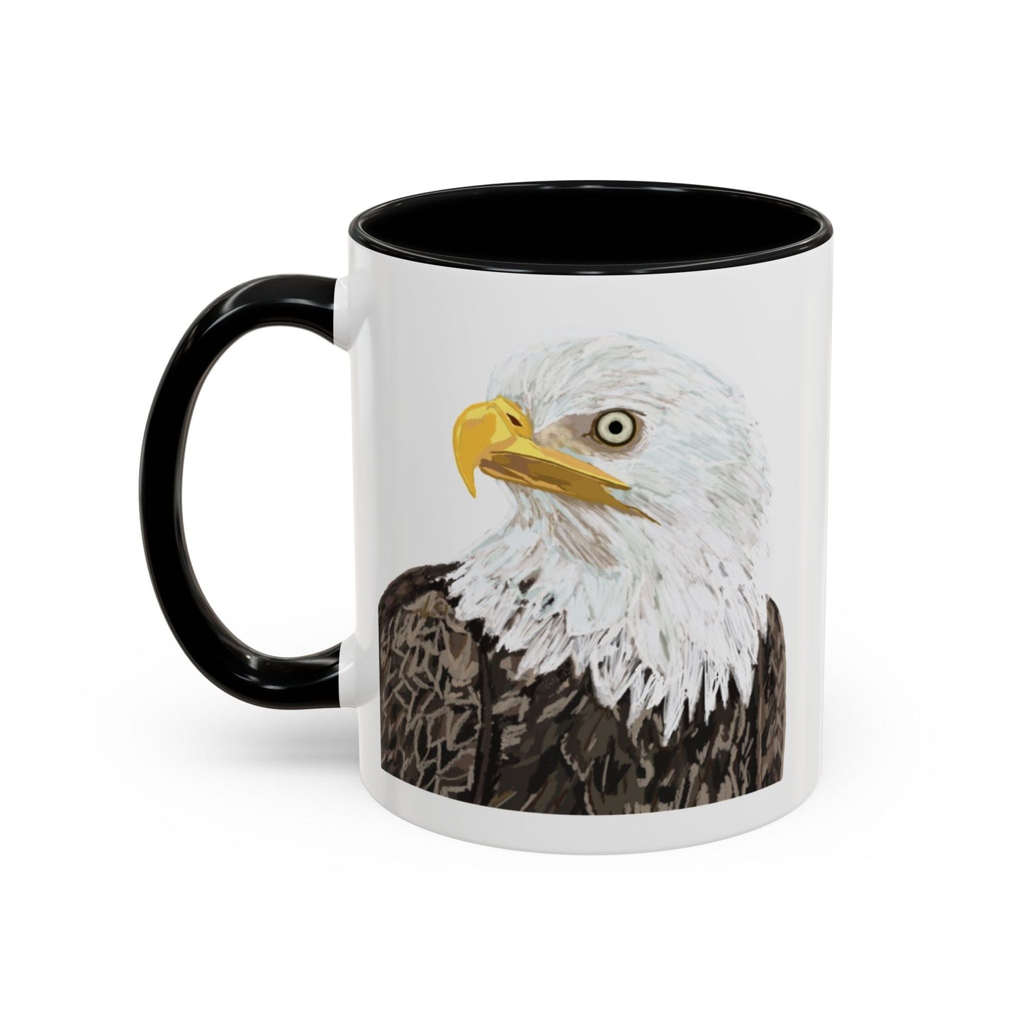 Bald Eagle Two Tone Ceramic Mug - 11oz & 15oz - Blue Cava