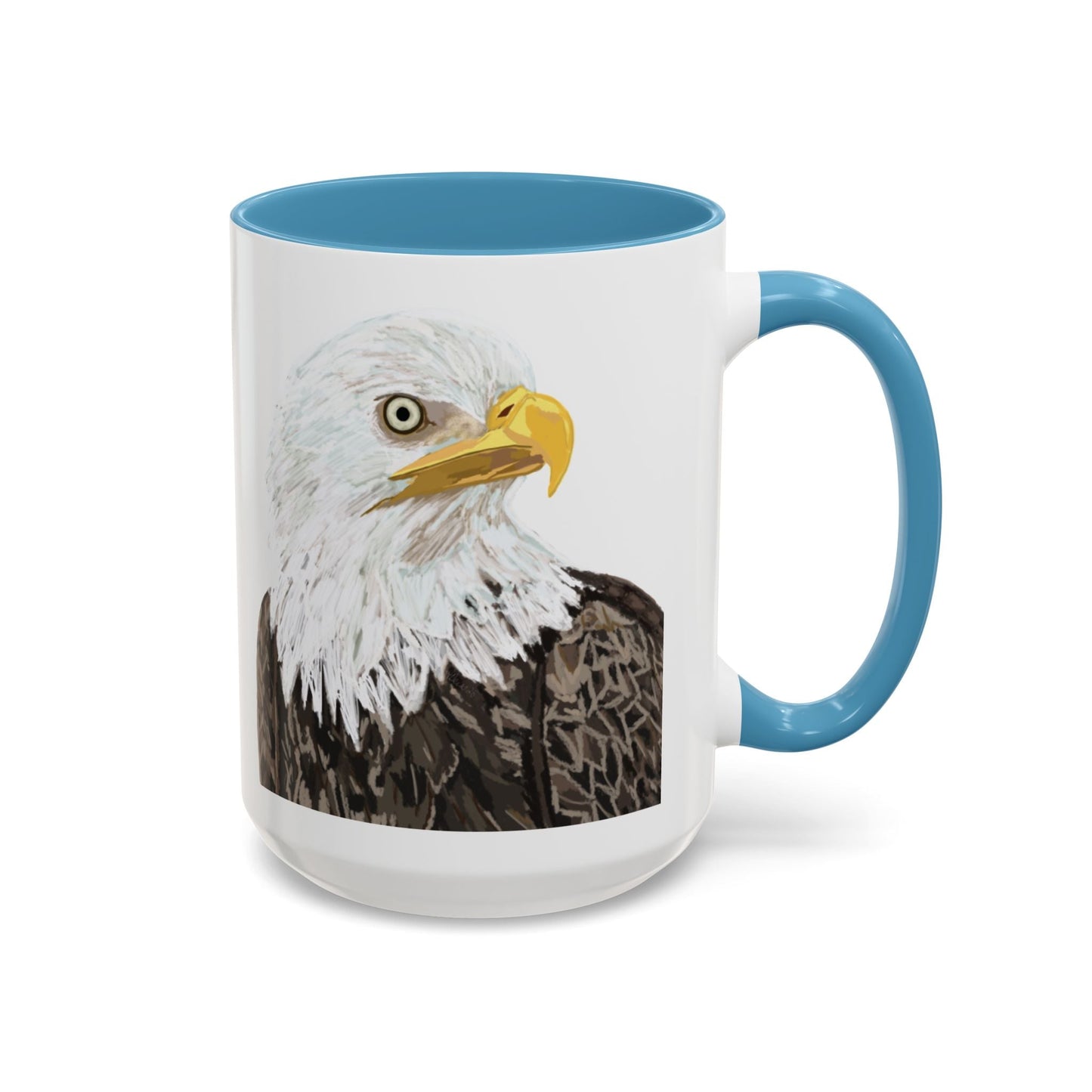 Bald Eagle Two Tone Ceramic Mug - 11oz & 15oz - Blue Cava