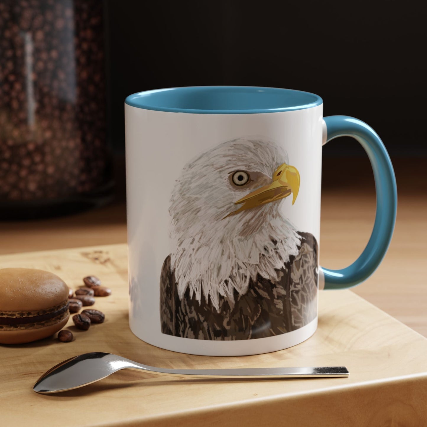 Bald Eagle Two Tone Ceramic Mug - 11oz & 15oz - Blue Cava
