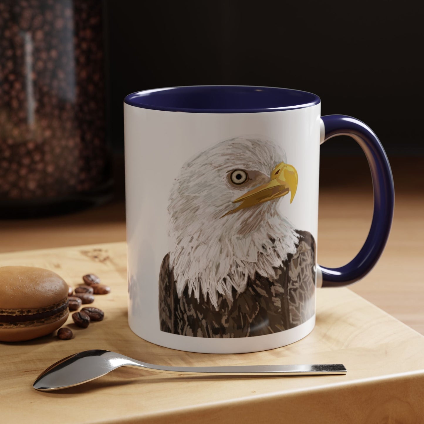 Bald Eagle Two Tone Ceramic Mug - 11oz & 15oz - Blue Cava