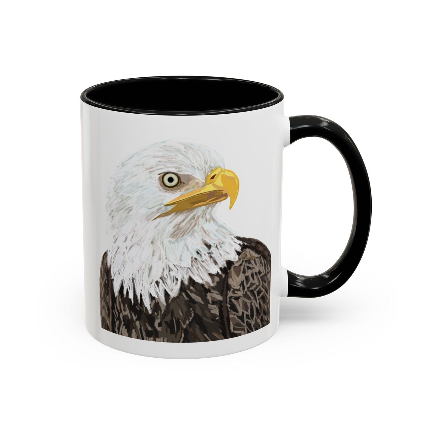 Bald Eagle Two Tone Ceramic Mug - 11oz & 15oz - Blue Cava