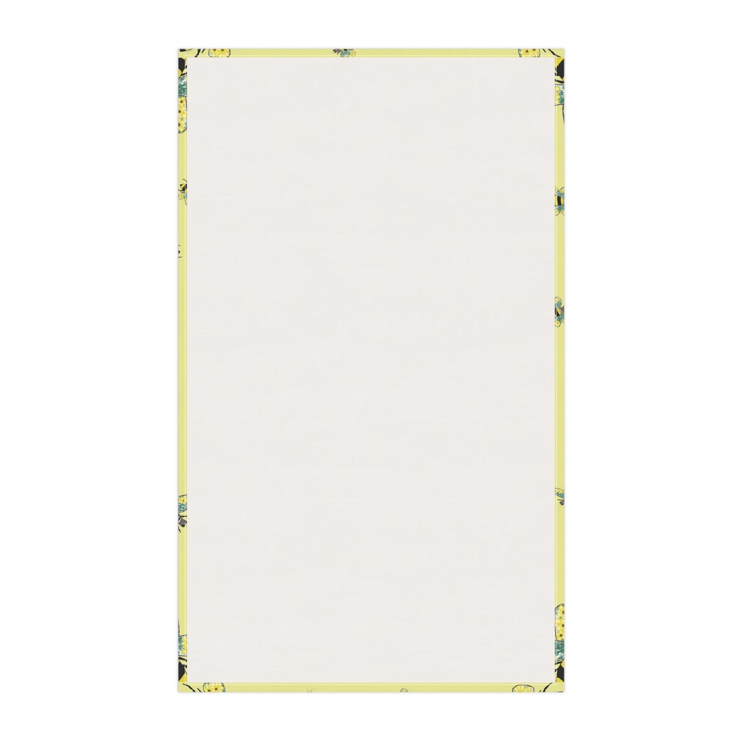 Bee Flower Cotton Kitchen Tea Towels - Blue Cava