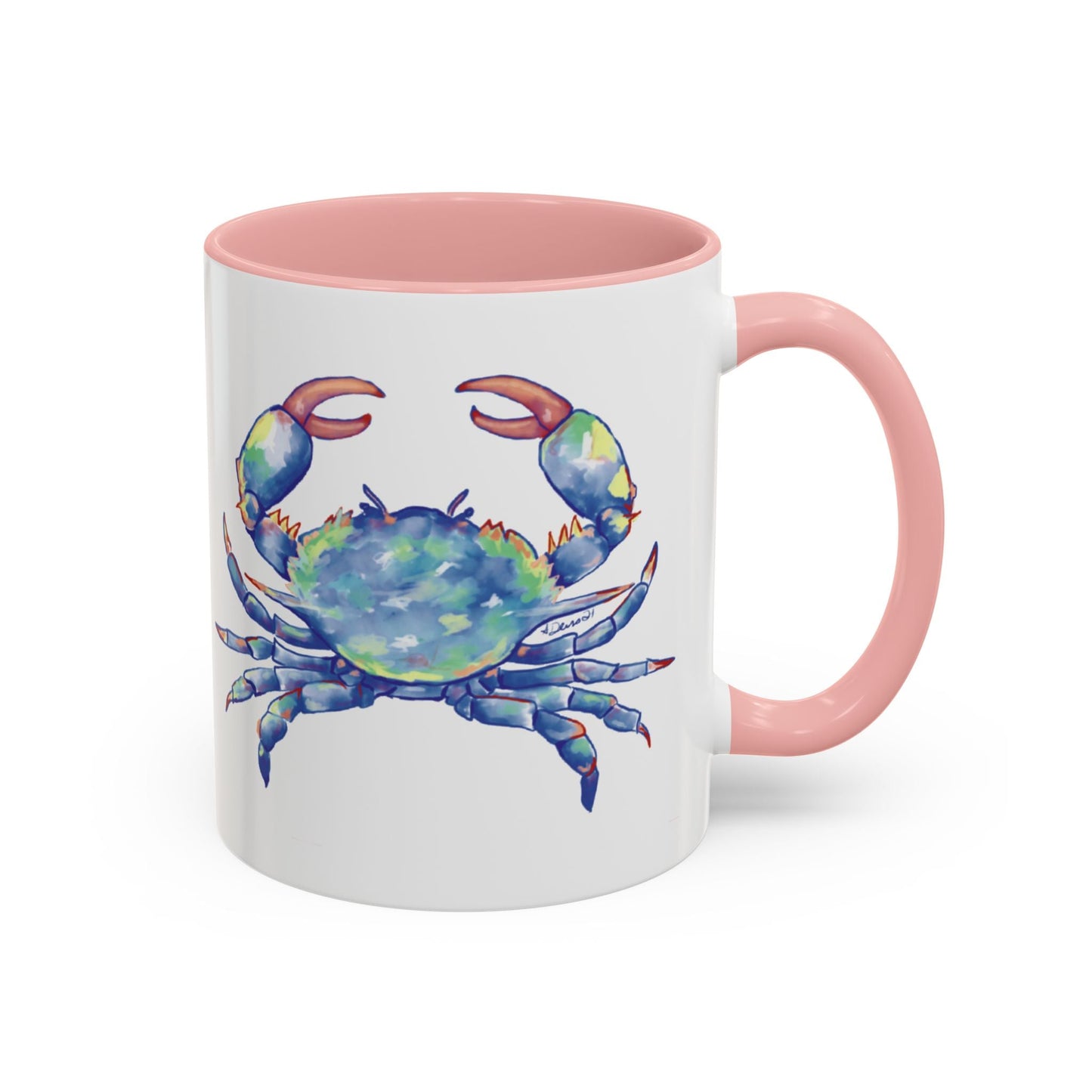 Blue Crab Accent Coffee Mug (11, 15oz) - Blue Cava