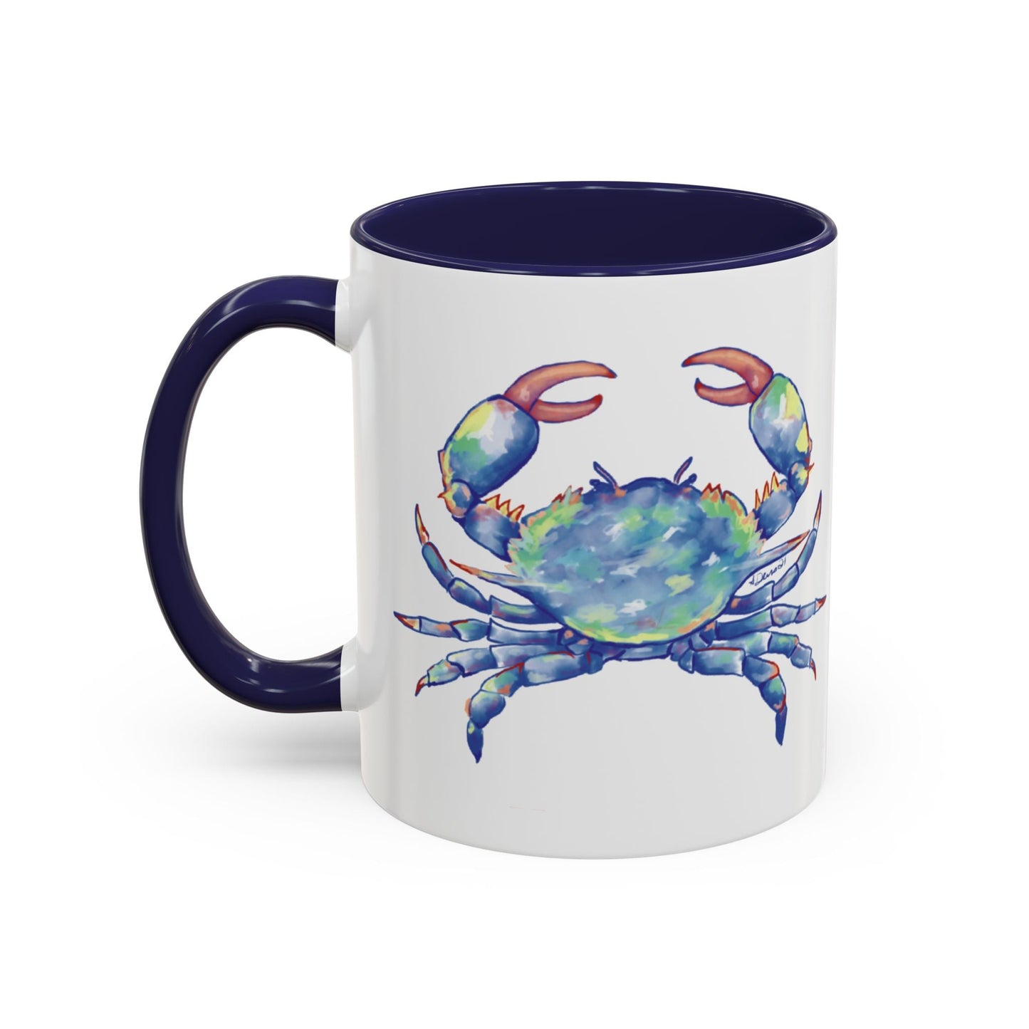 Blue Crab Accent Coffee Mug (11, 15oz) - Blue Cava
