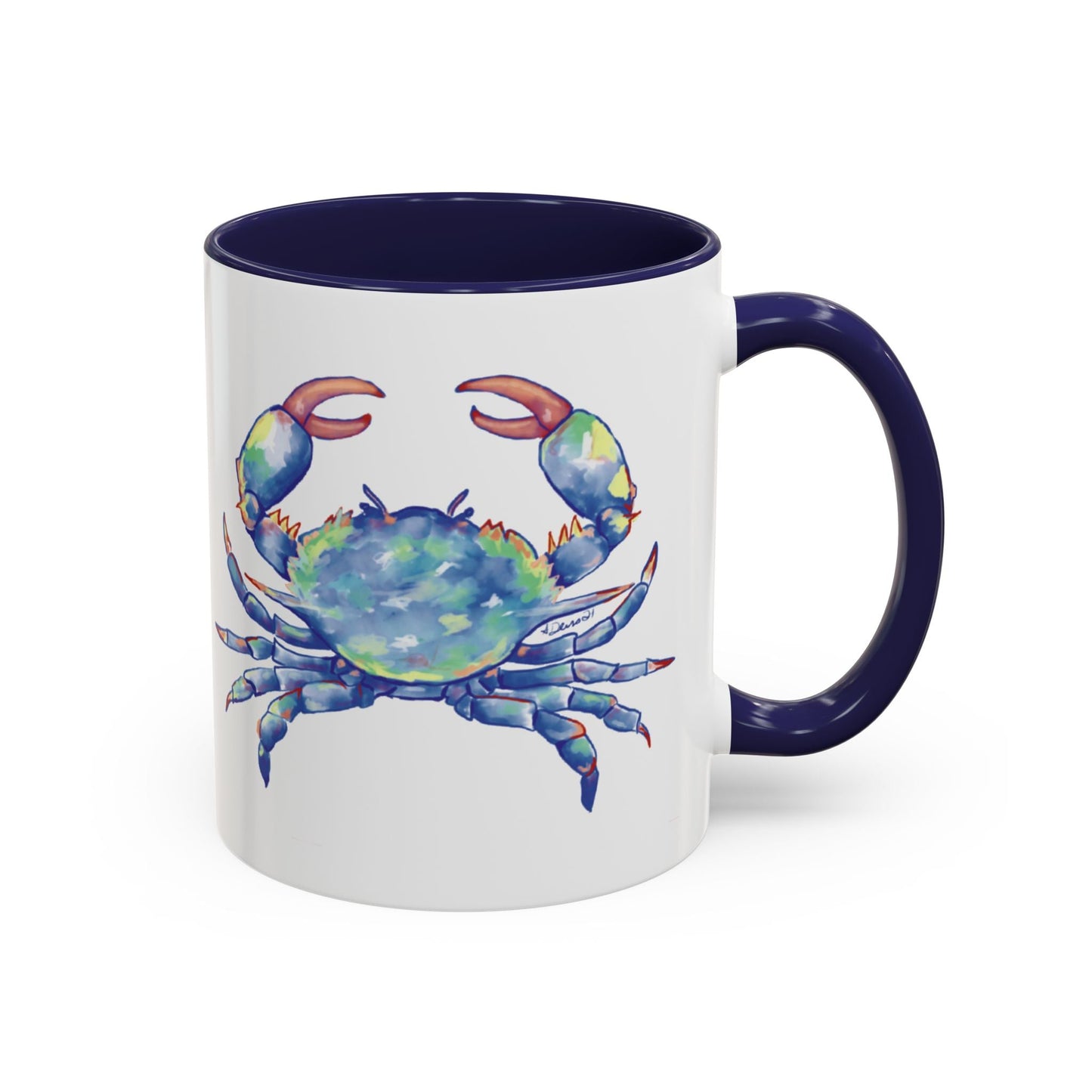 Blue Crab Accent Coffee Mug (11, 15oz) - Blue Cava