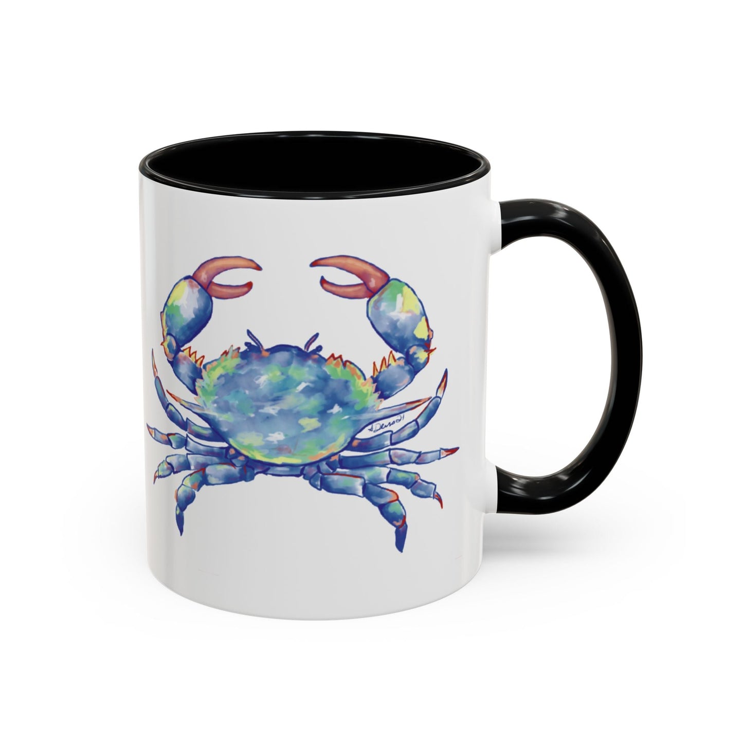Blue Crab Accent Coffee Mug (11, 15oz) - Blue Cava