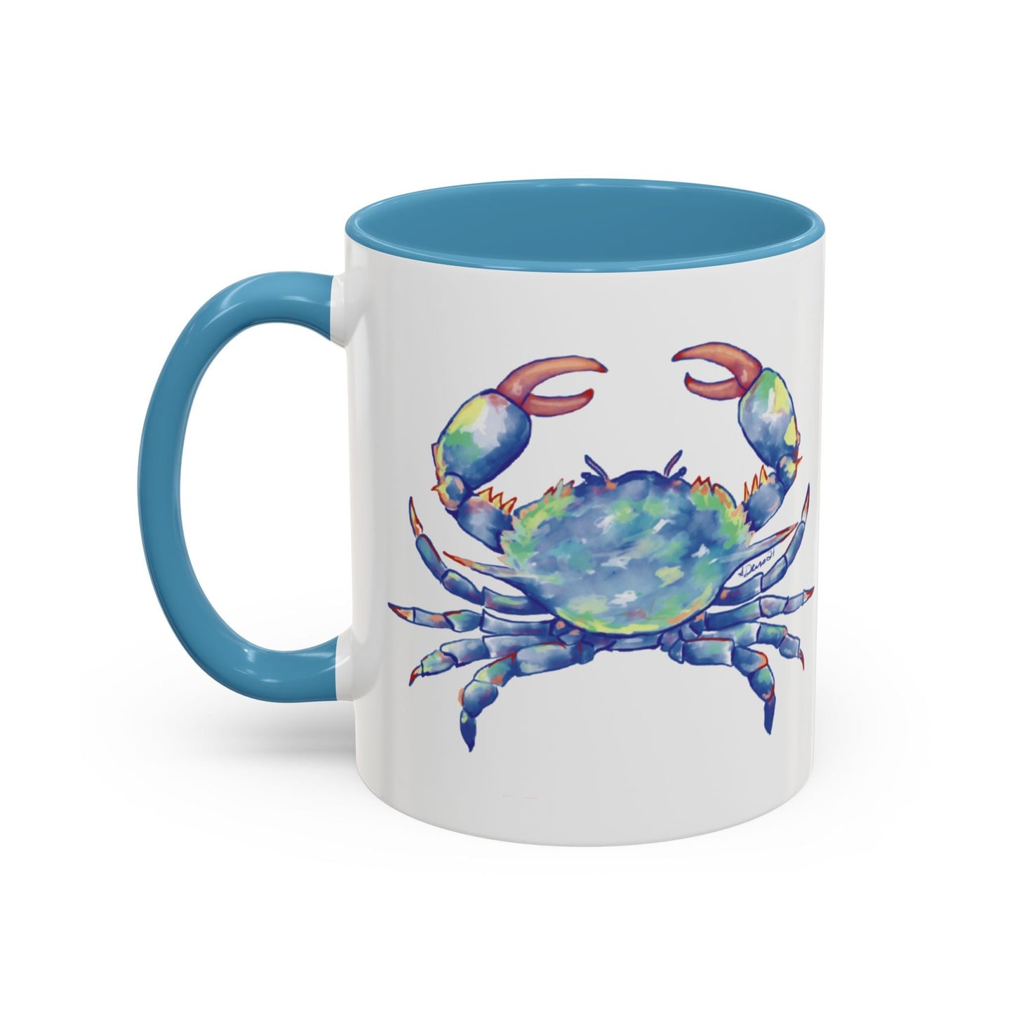 Blue Crab Accent Coffee Mug (11, 15oz) - Blue Cava