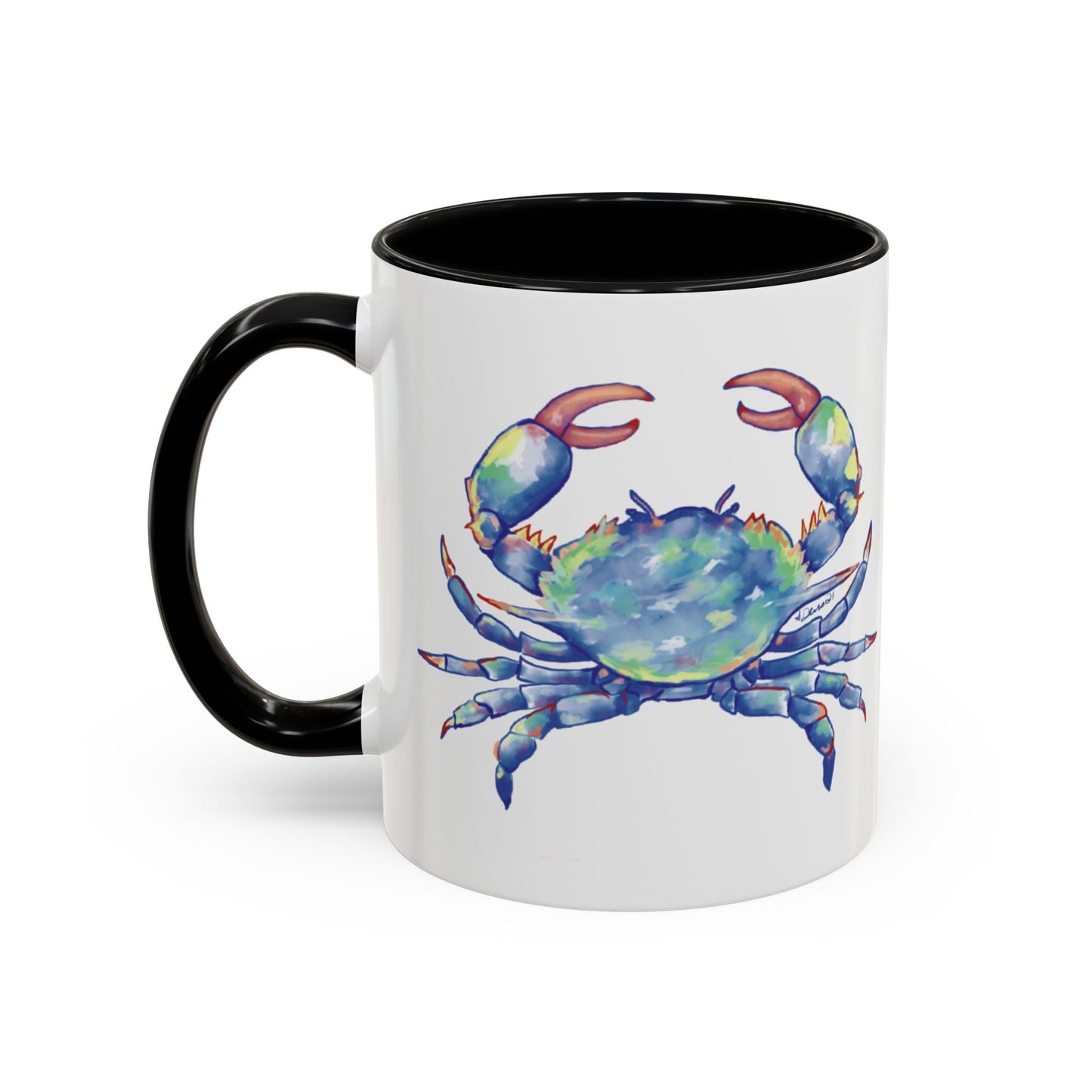 Blue Crab Accent Coffee Mug (11, 15oz) - Blue Cava